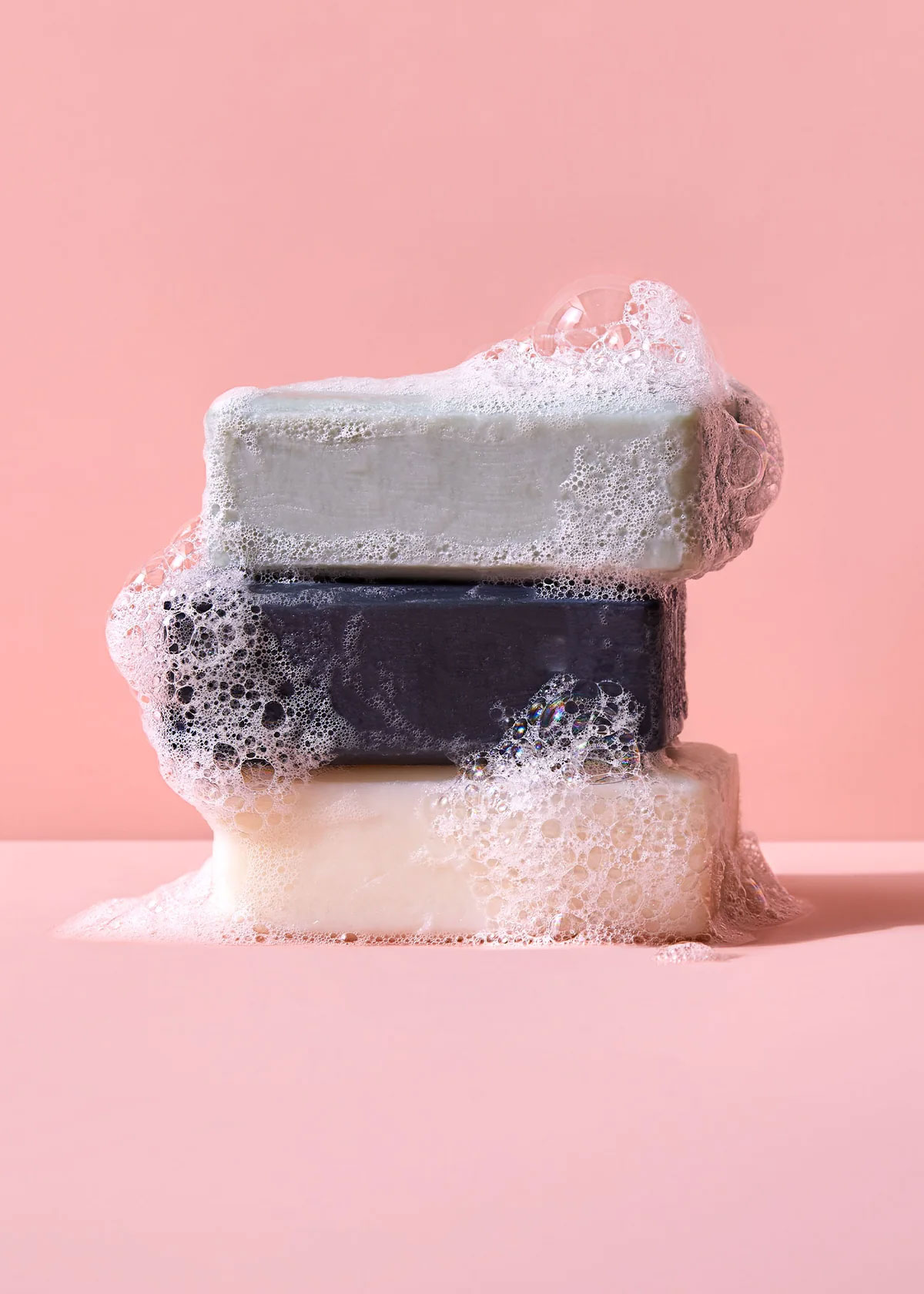 stack of Naked & Thriving cleansing bar soaps - no palm oil