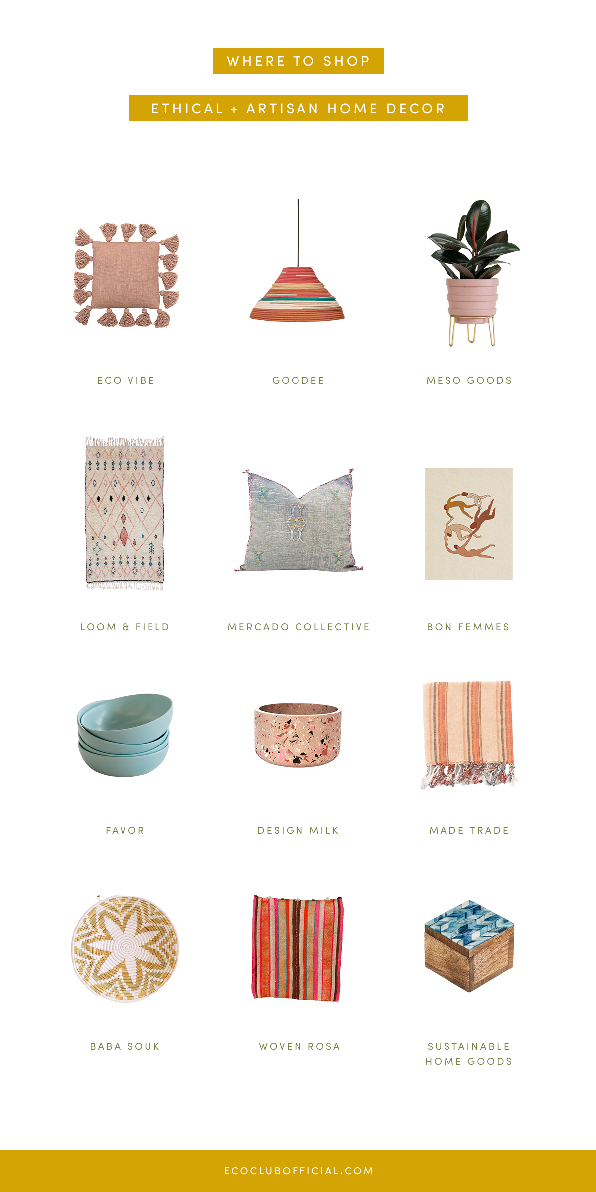Sustainable Home Decor Boutiques - eco club