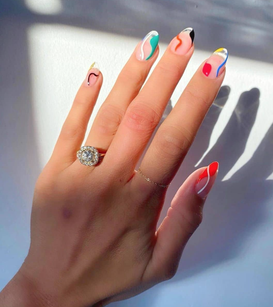 swiggly nail art - vegan nail polish by habit cosmetics