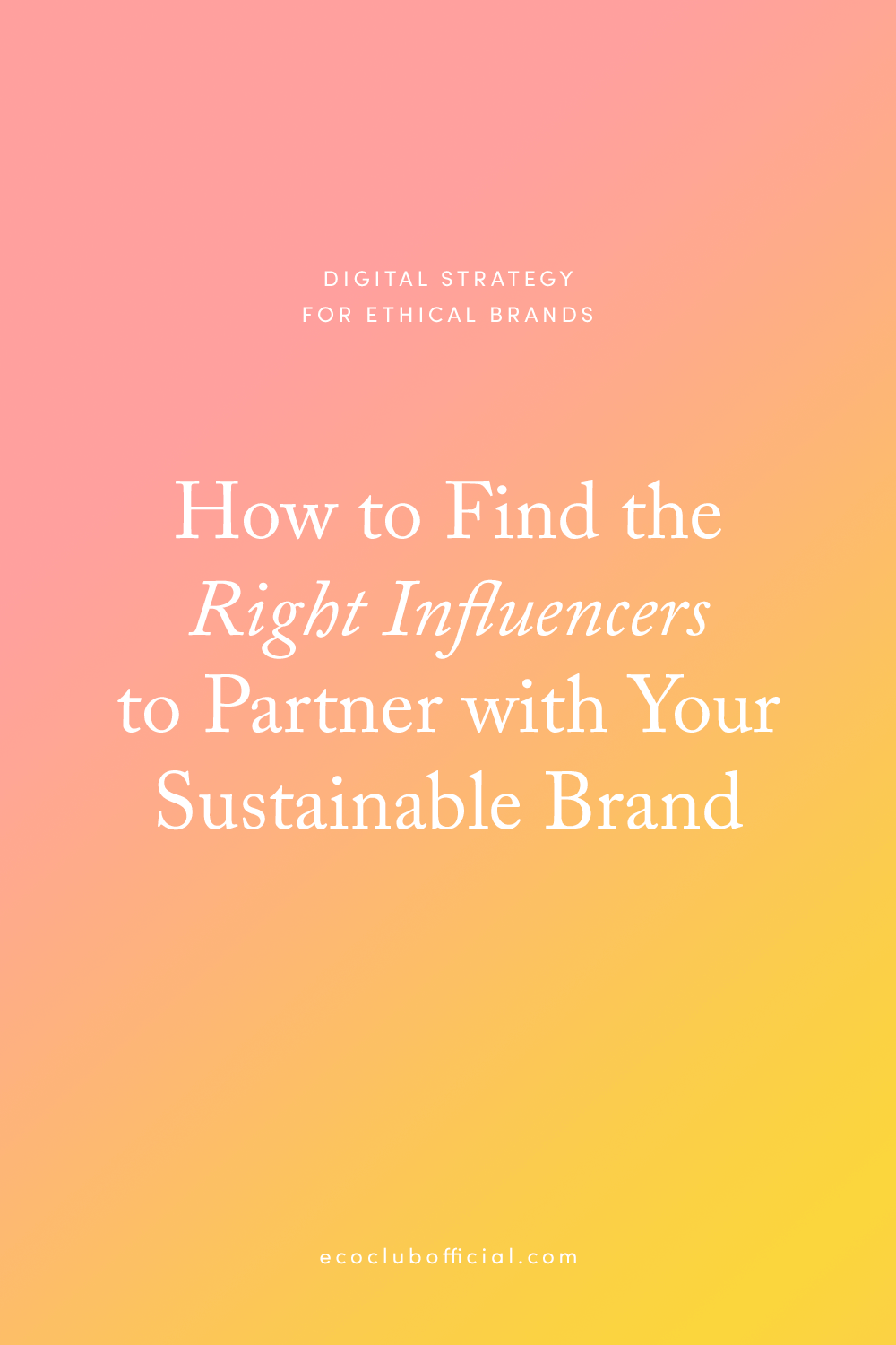 How To Choose The Right Influencers For Your Sustainable Brand | Sustainable Business Tips