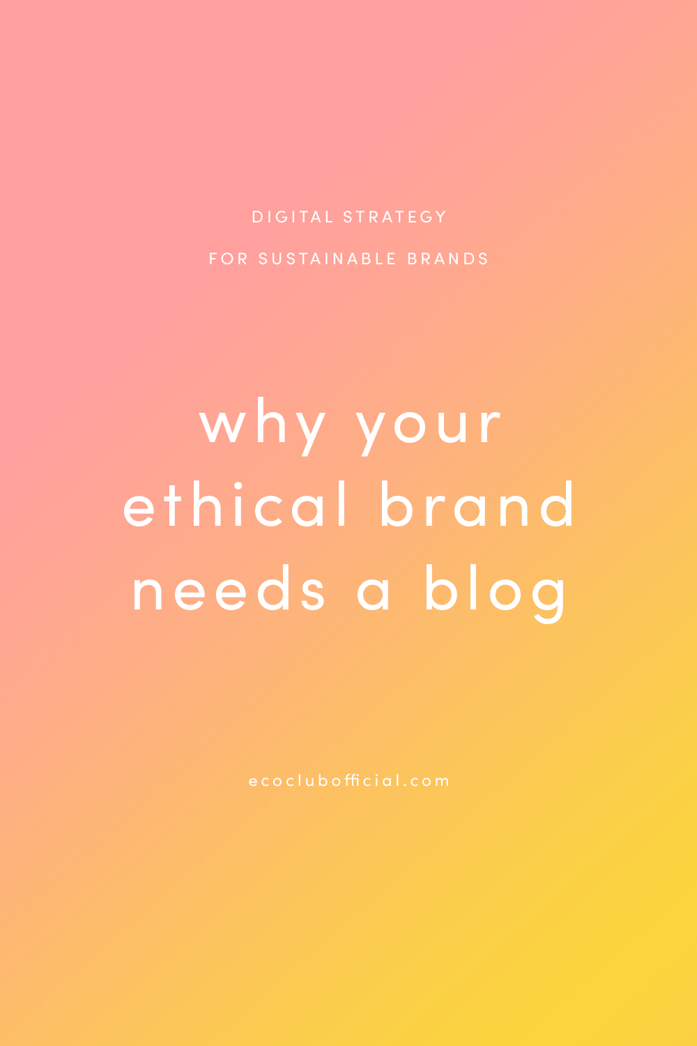 why your ethical brand needs a blog - via eco club