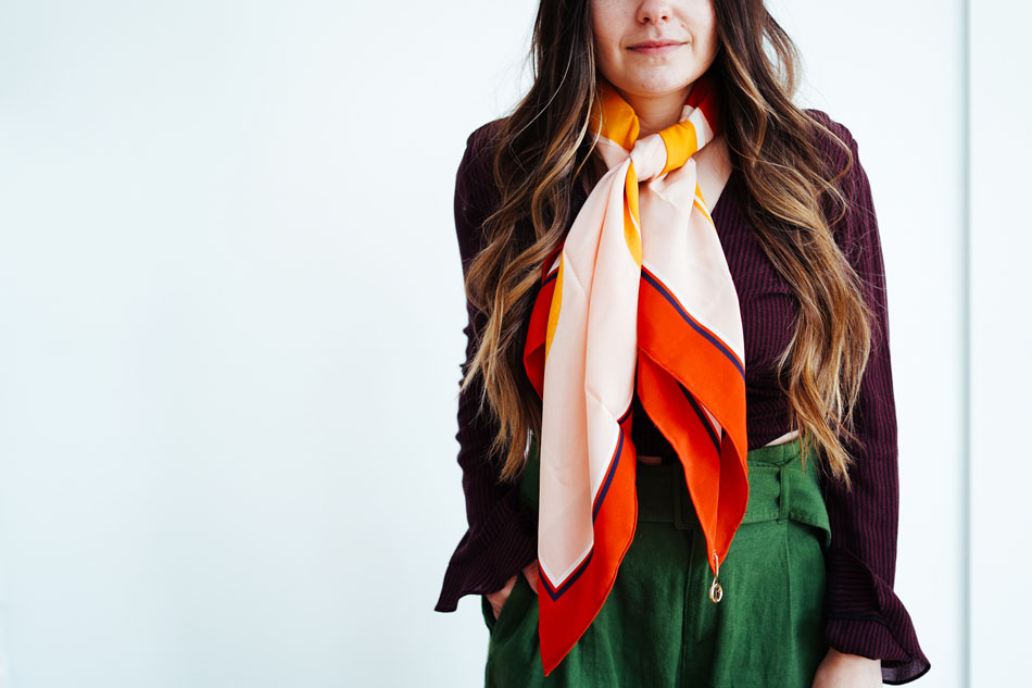 how to style a silk scarf - via eco club