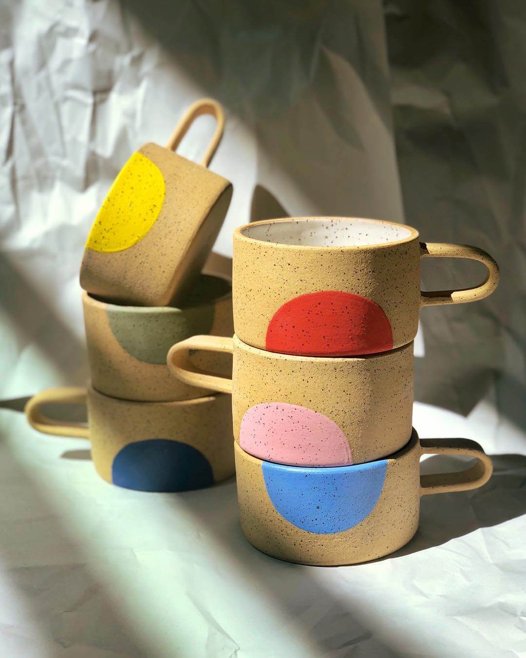 mimi ceramics stackable mugs