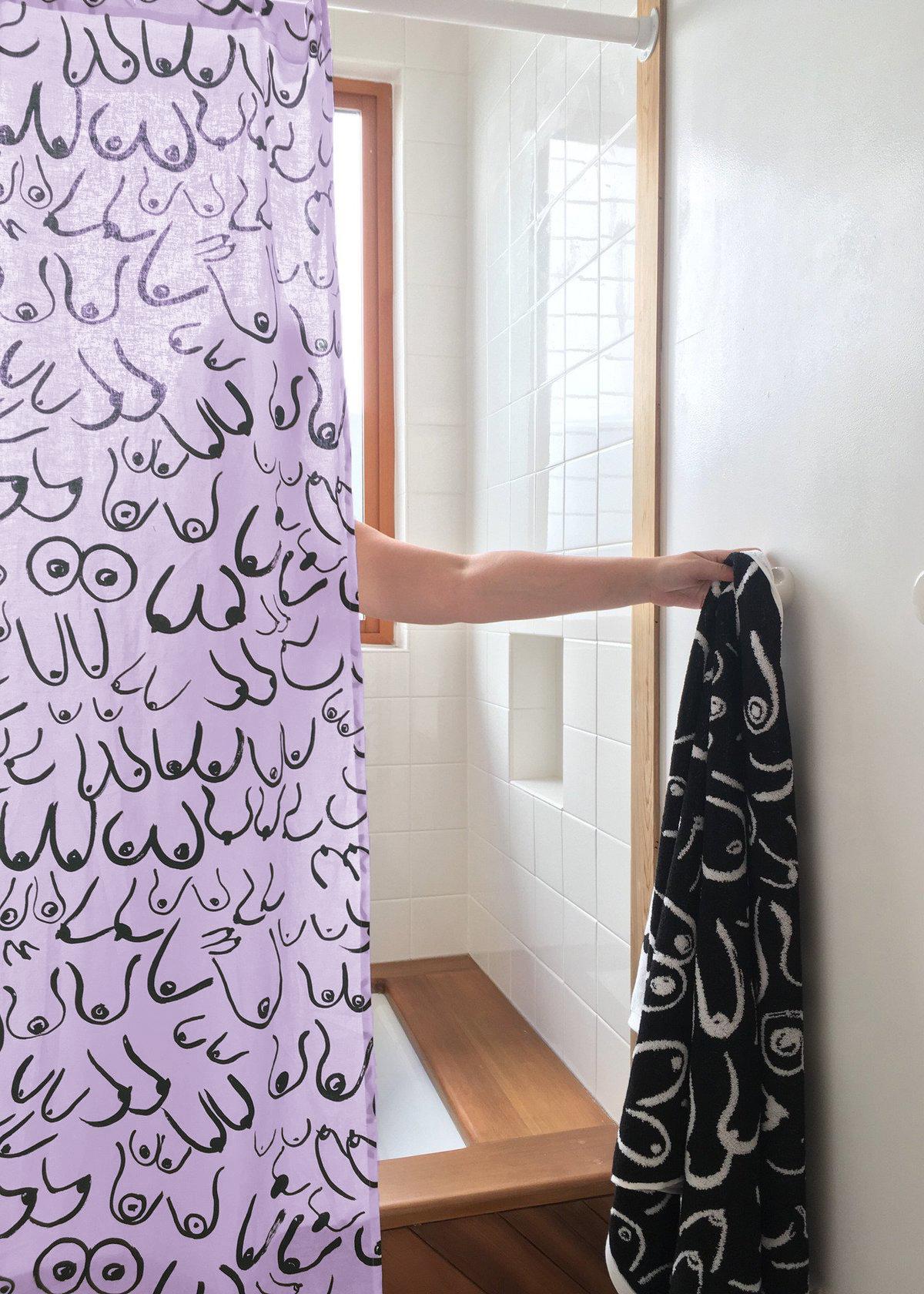 Boob Shower Curtain - Female Art and Decor