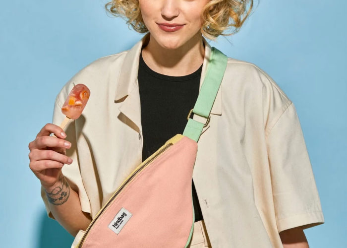 pastel sustainable fanny pack by Hindbag