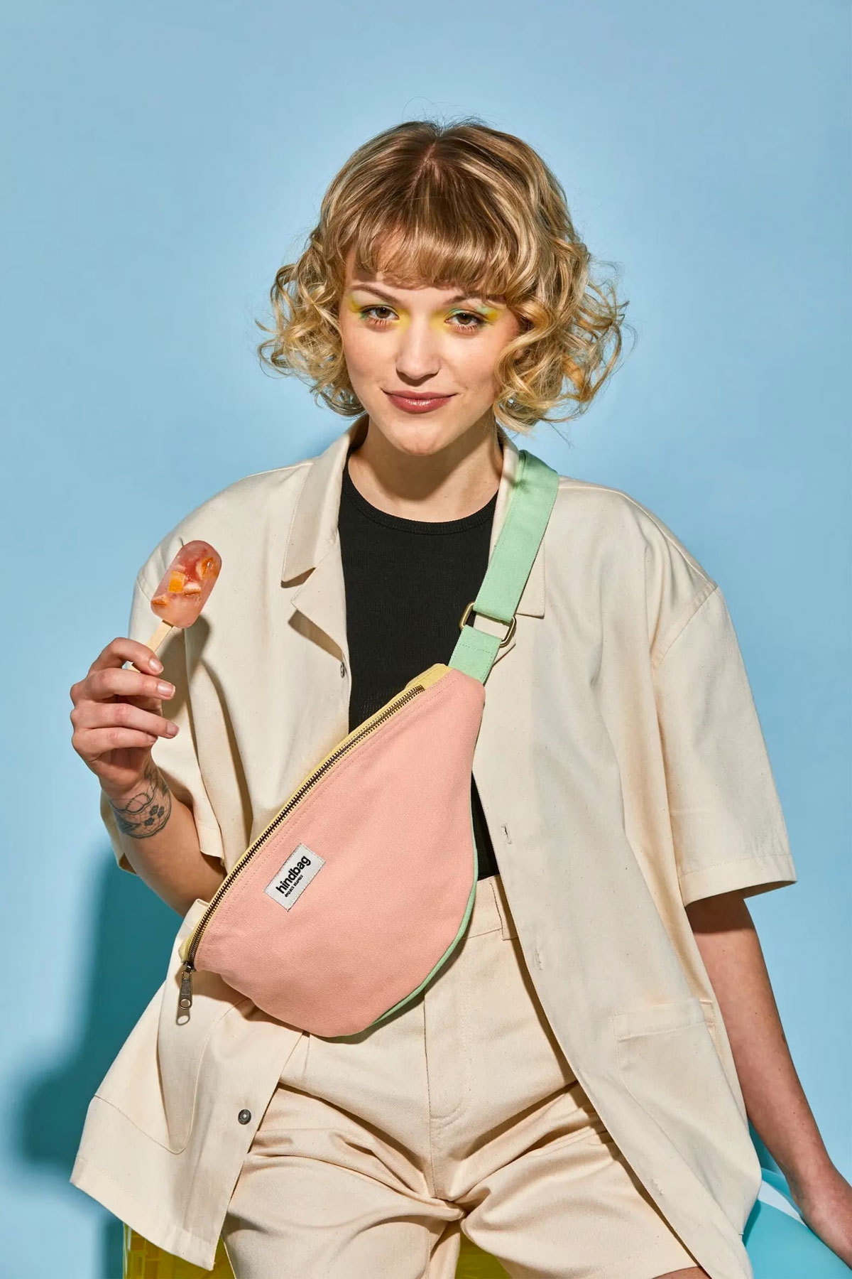pastel sustainable fanny pack by Hindbag