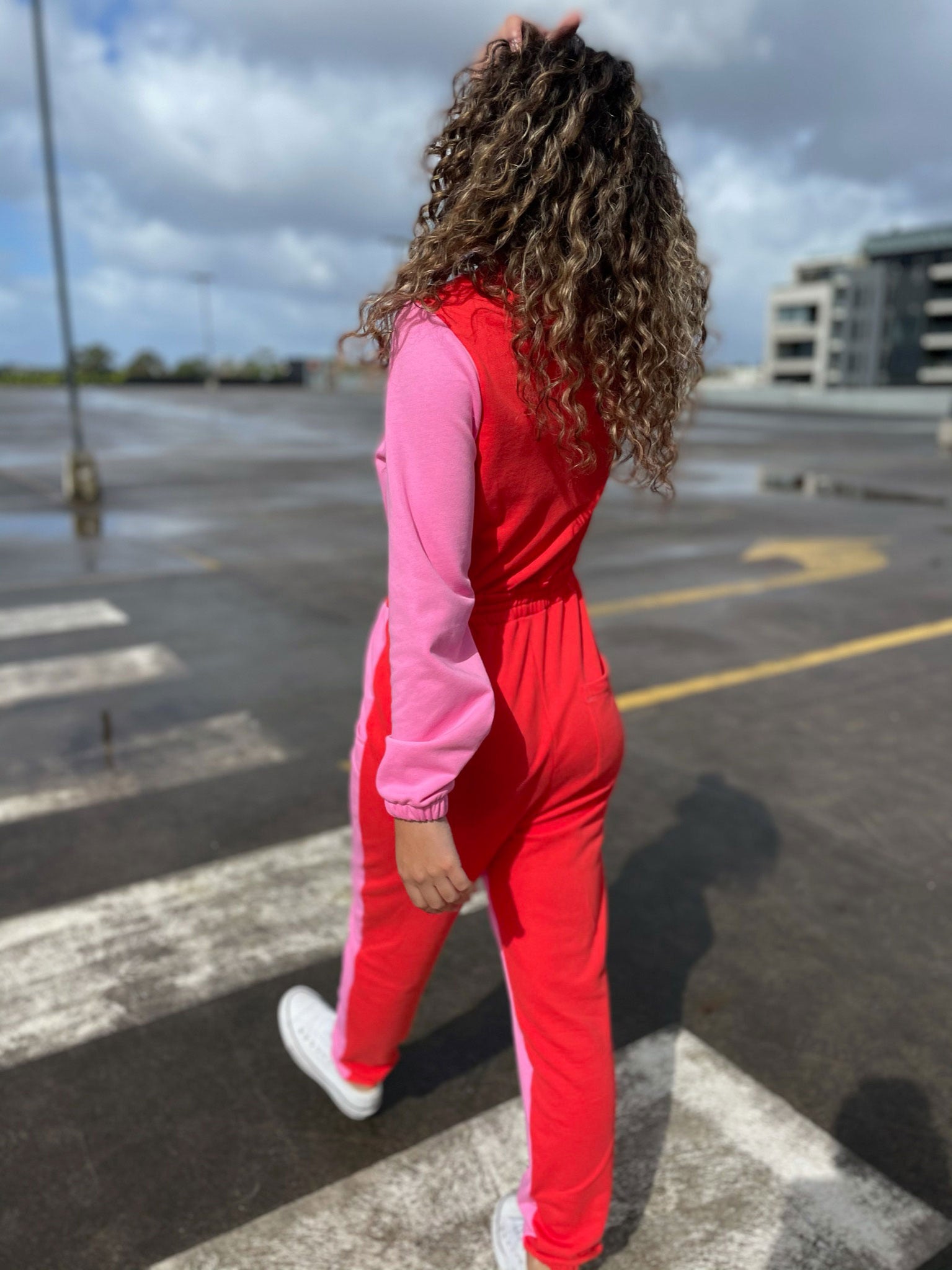 Pink and Red Boiler Suit
