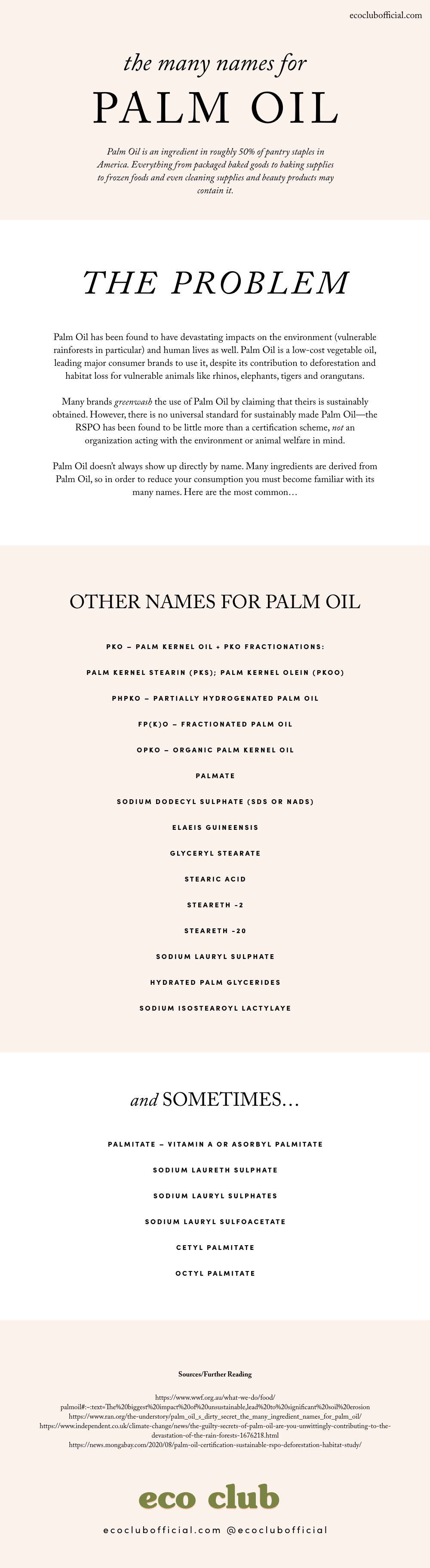 Names For Palm Oil - How to reduce the use of palm oil