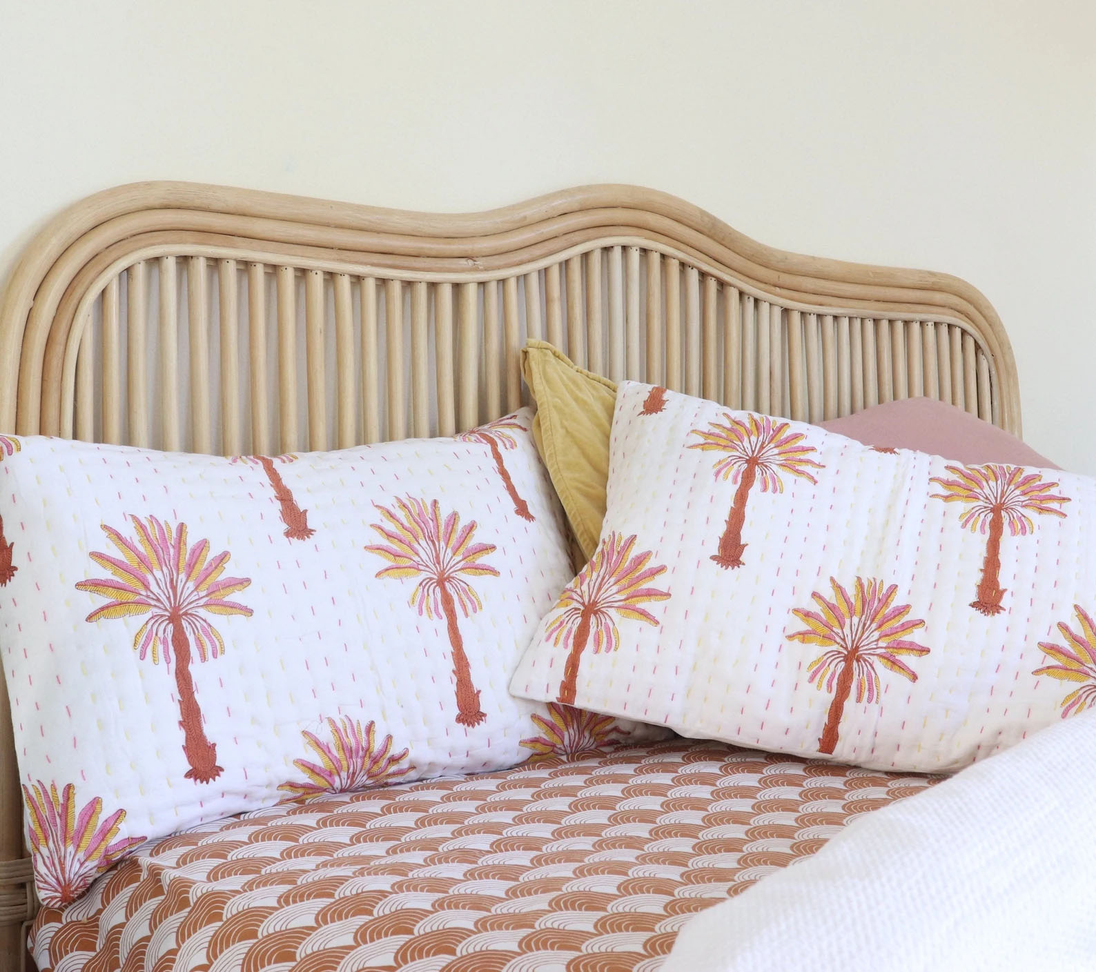 Palm Tree Pillowcases by Closely Knit Co