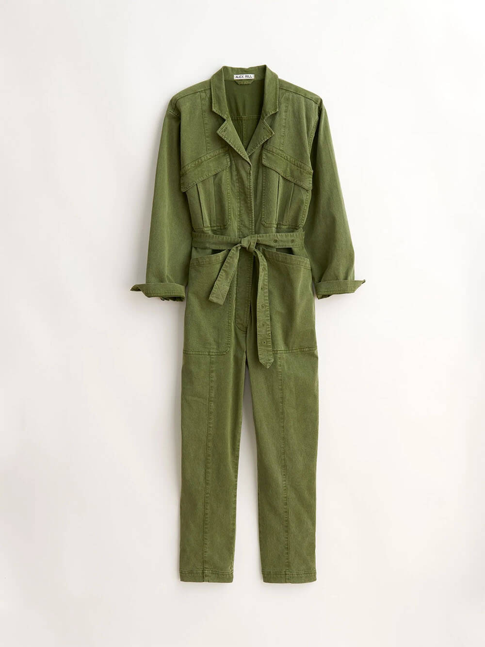 alex mill expedition twill jumpsuit in olive