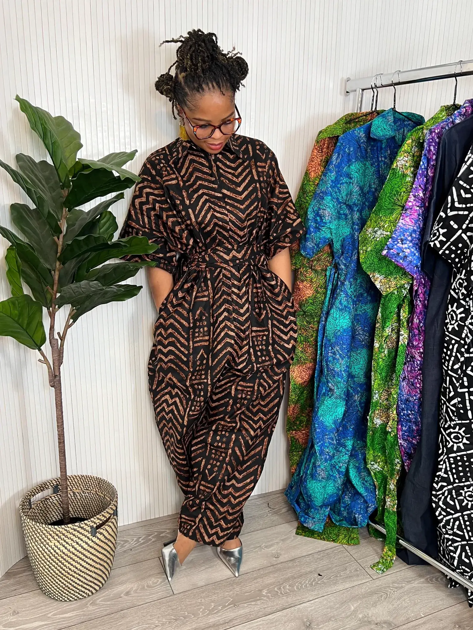 MimzAndTribe African tribal print fall jumpsuit