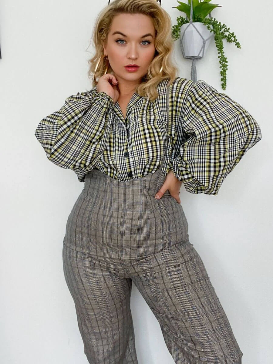 fanfare ethically made check jumpsuit