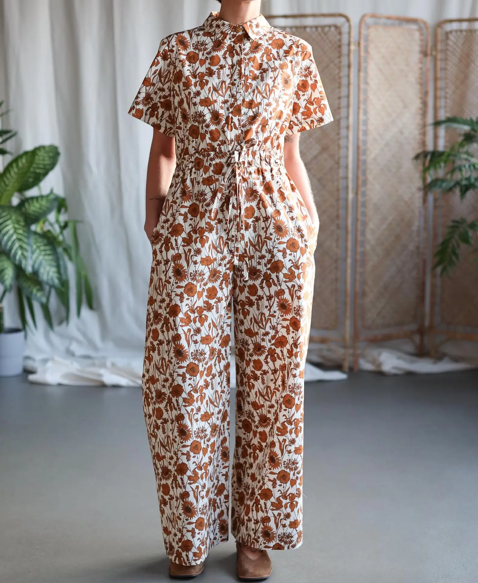 OffOn printed fall jumpsuit