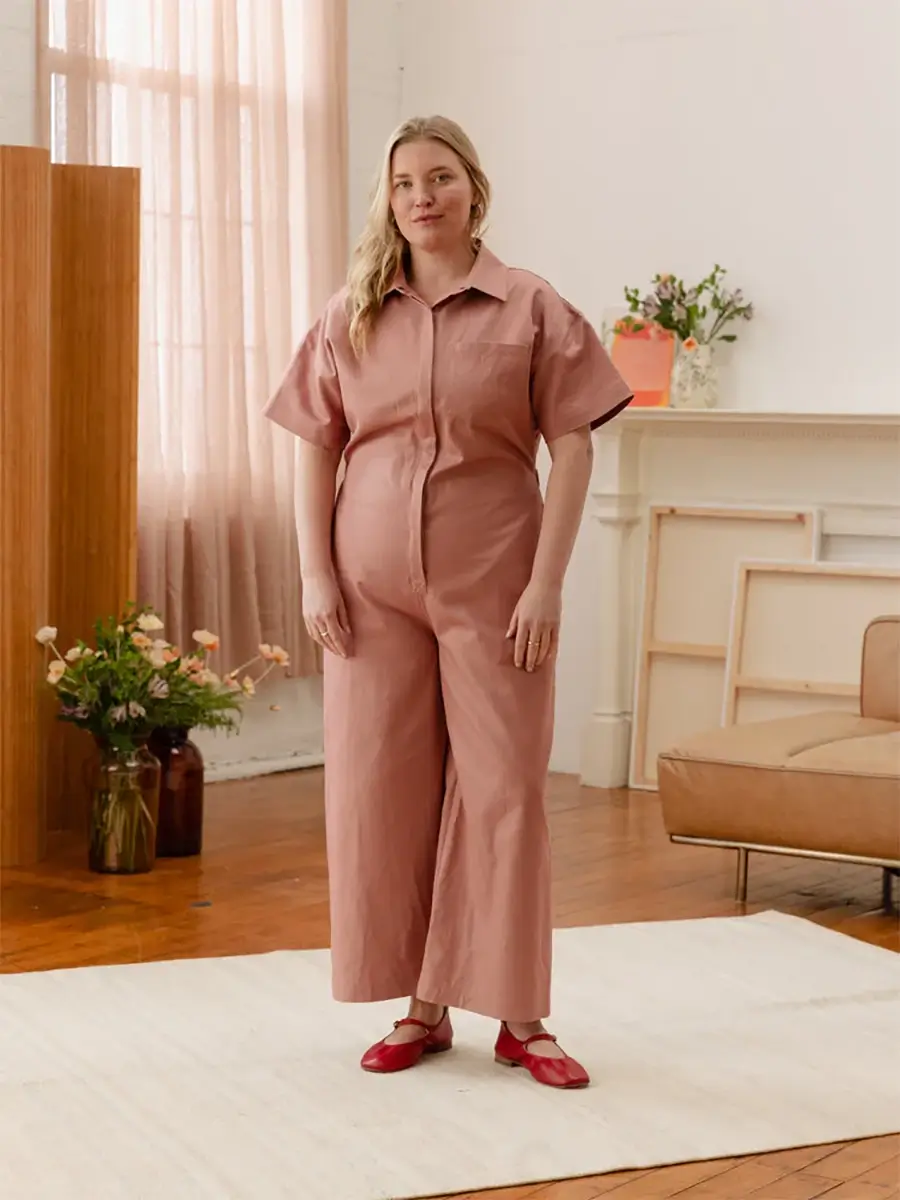 Pink utility jumpsuit by Tradlands