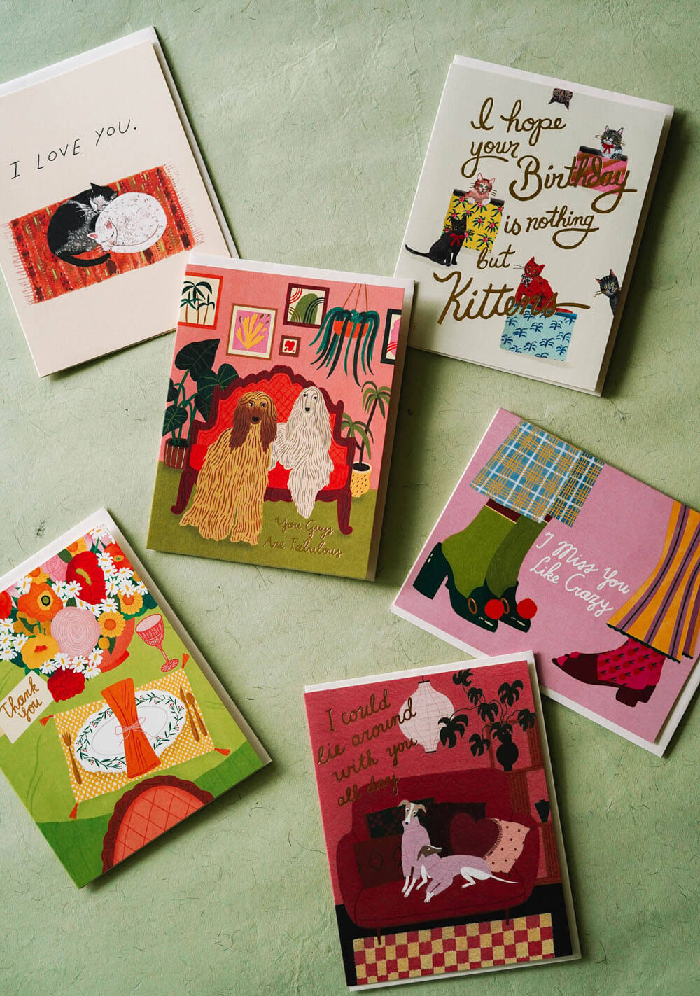cute quirky greeting cards from shop wallflower