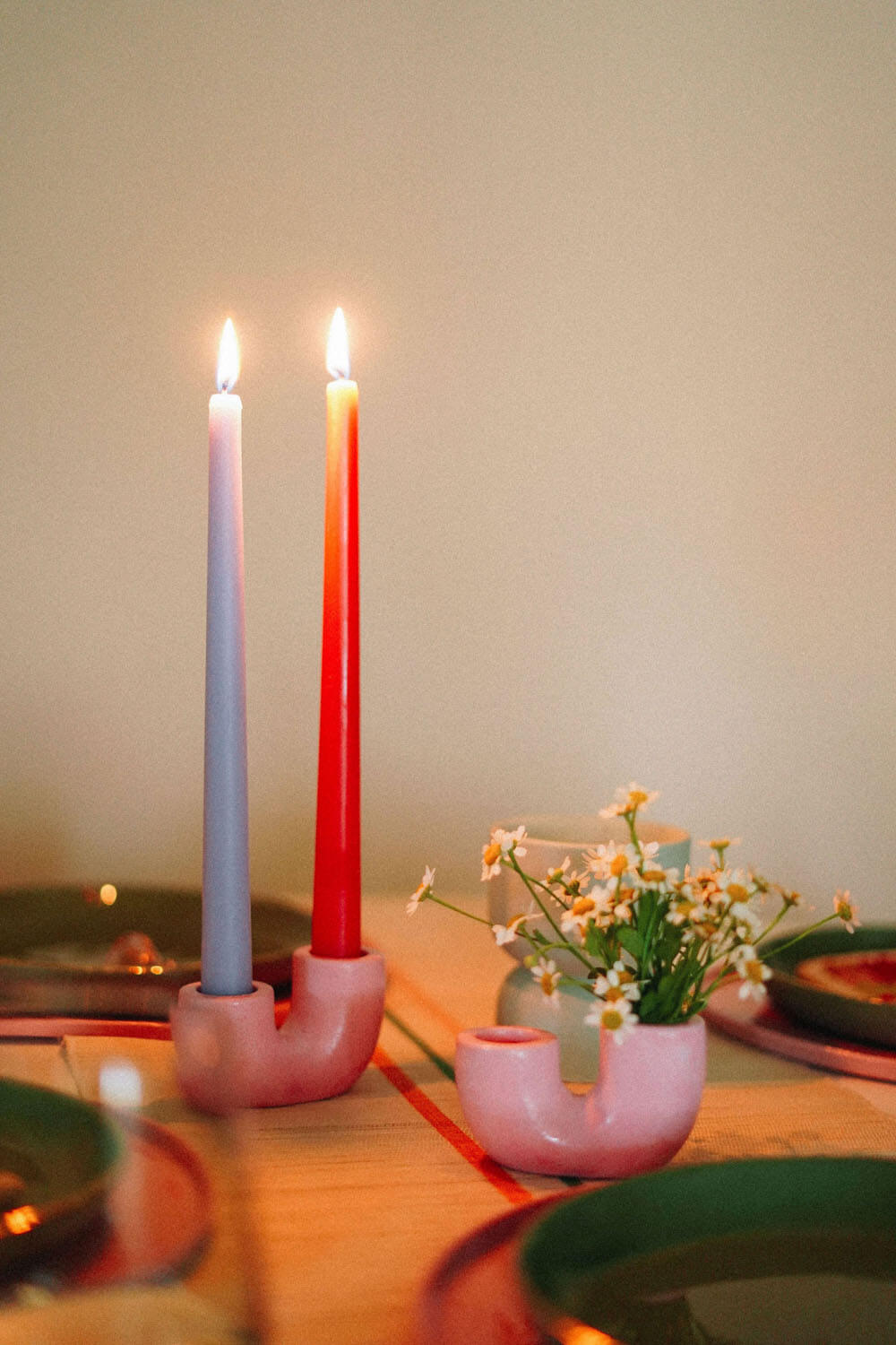 colorblock candles and decor by wallflower