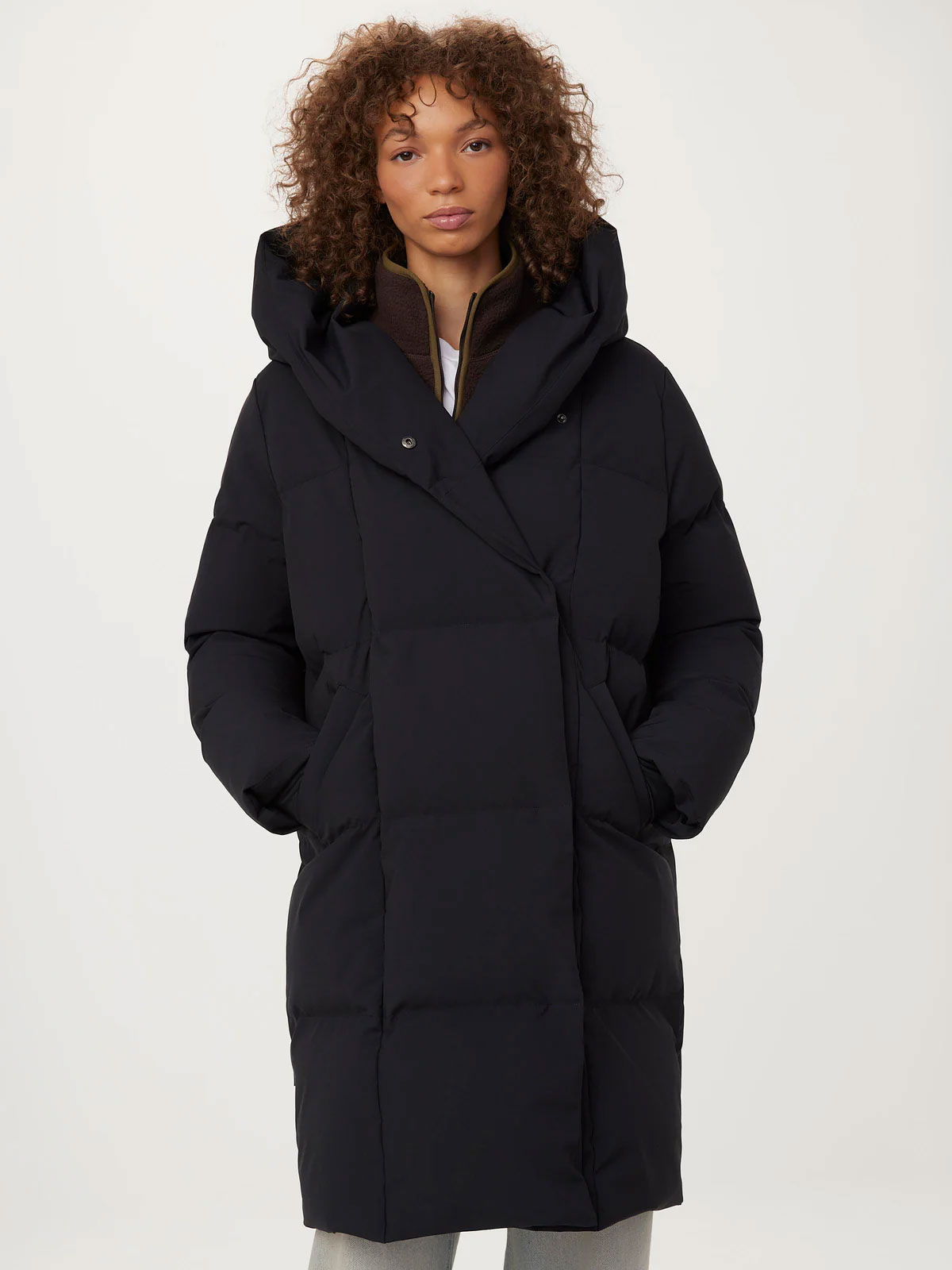 Black Frank and Oak winter puffer coat