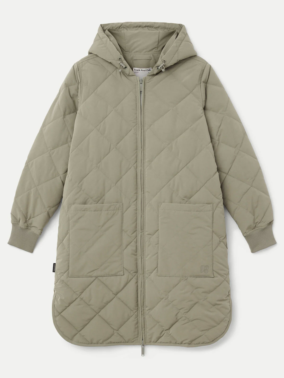 Green Skyline Maxi Hooded Coat from Frank and Oak - where to buy sustainable jackets