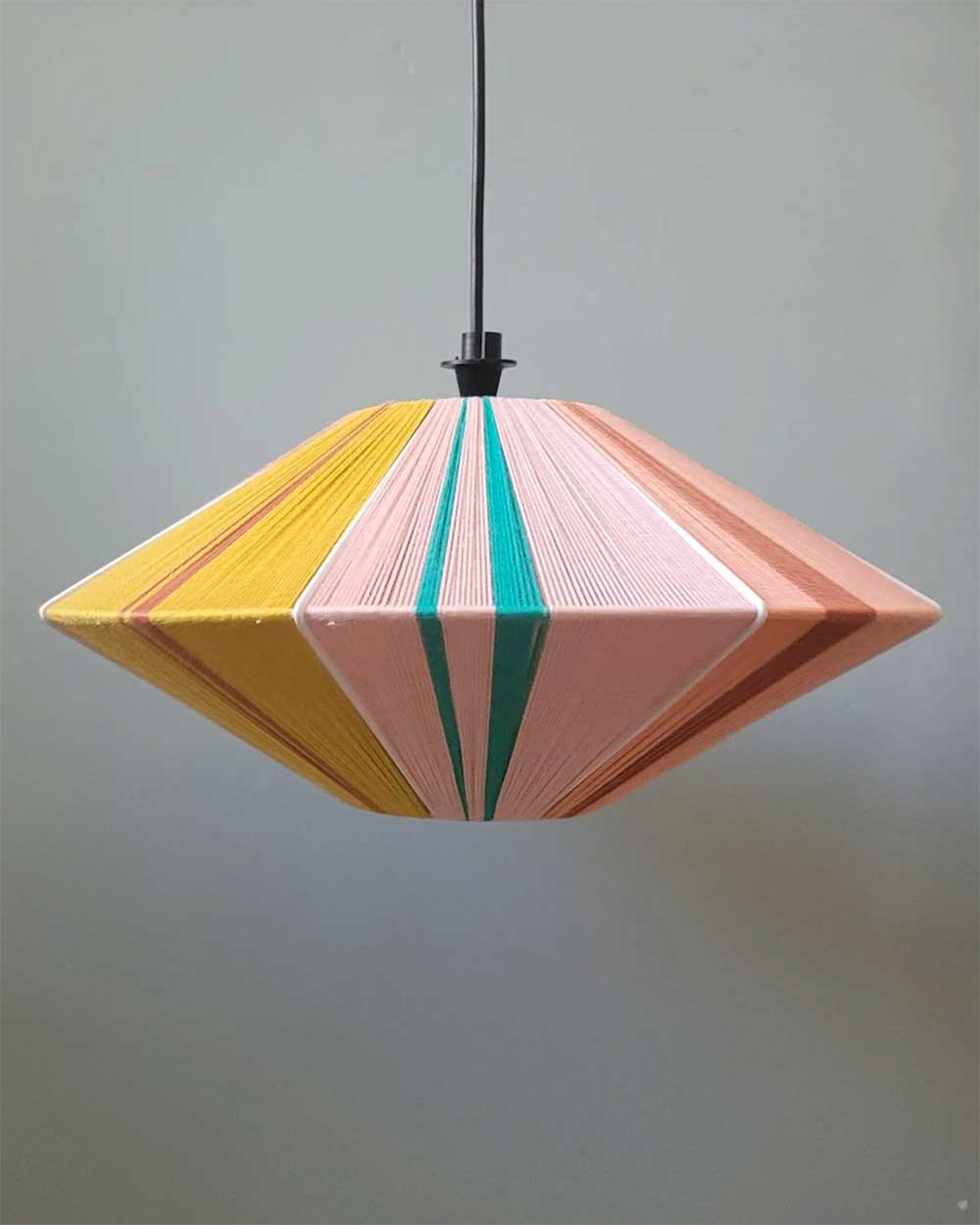 yarn lampshade by DutchWoolDesign