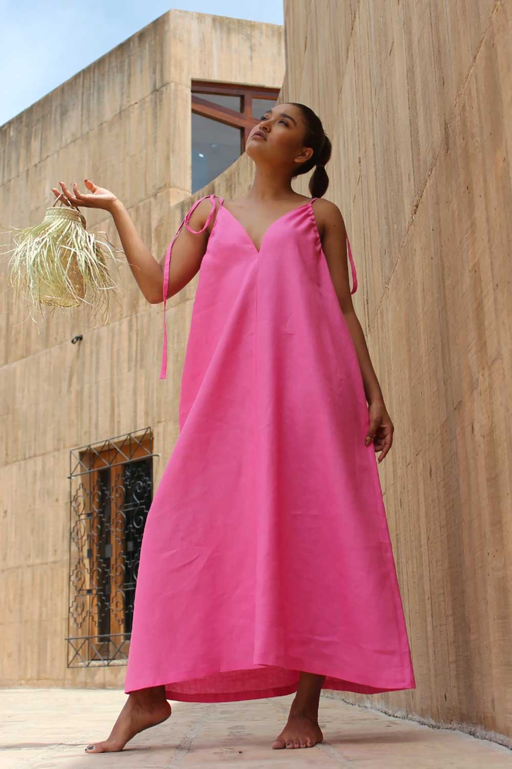 Valentine's Day ethically made pink dress by Petra