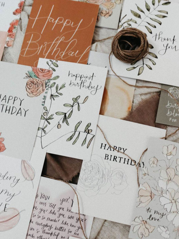 sustainable directory member, everglow handmade recycled cards and calligraphy