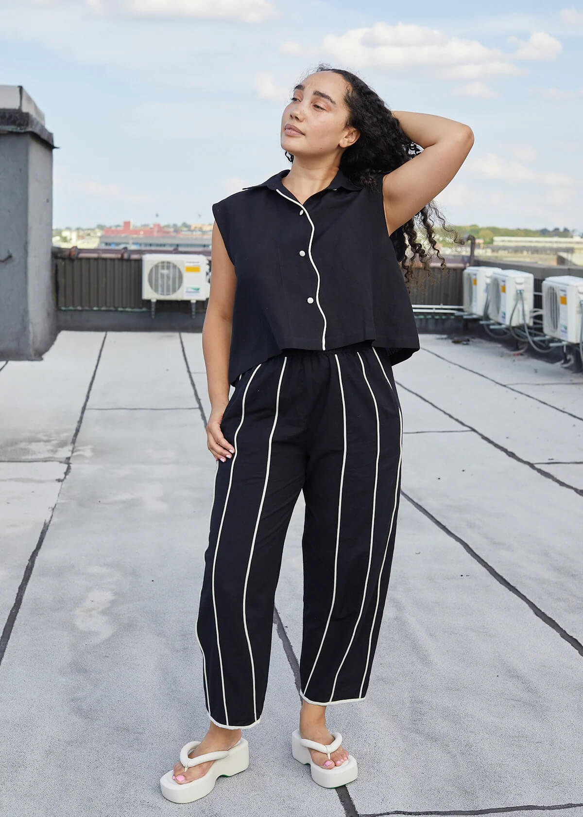 Rujuta Sheth ETTA PANT | MOONLESS NIGHT x PARCHMENT Two Piece Set for Women