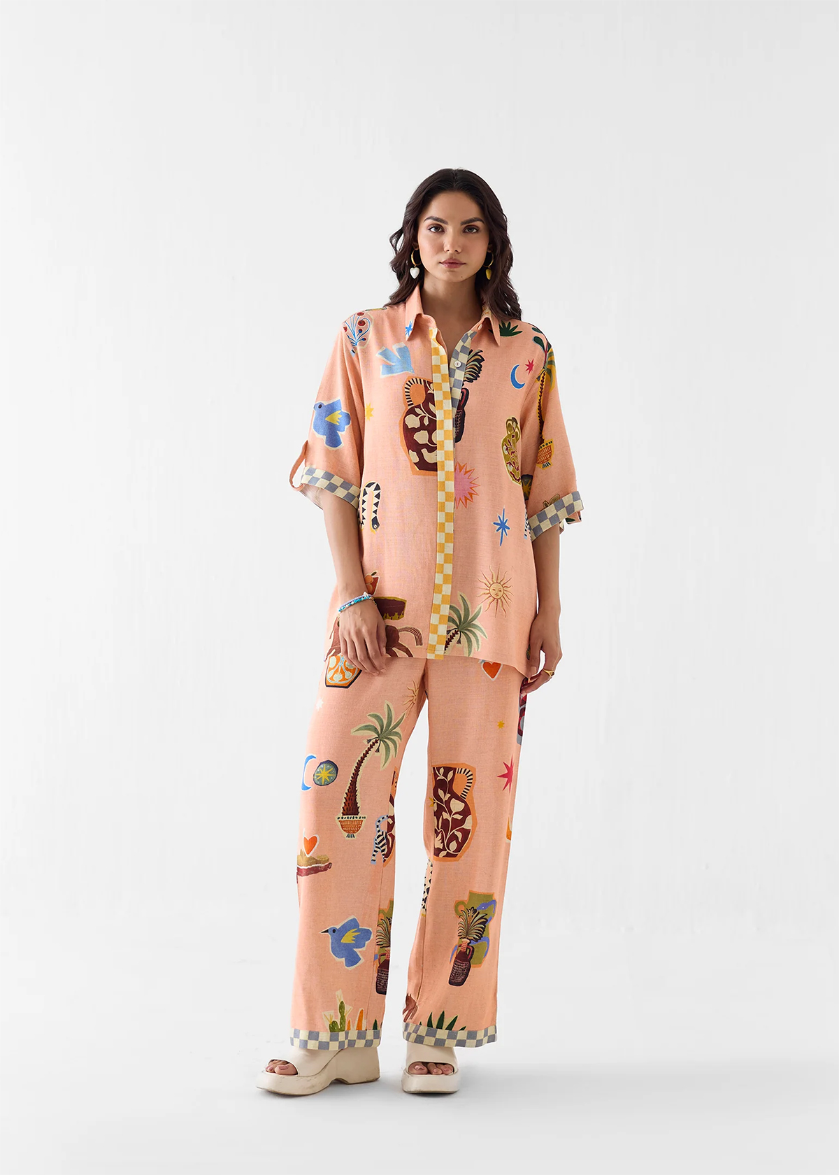 The Pottery Shirt & Trousers Co-ord linen set for women