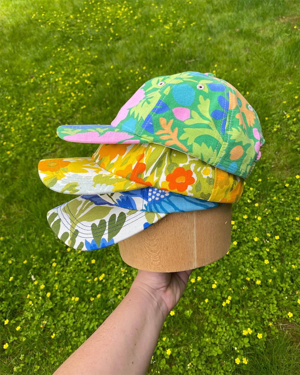 summer floral caps