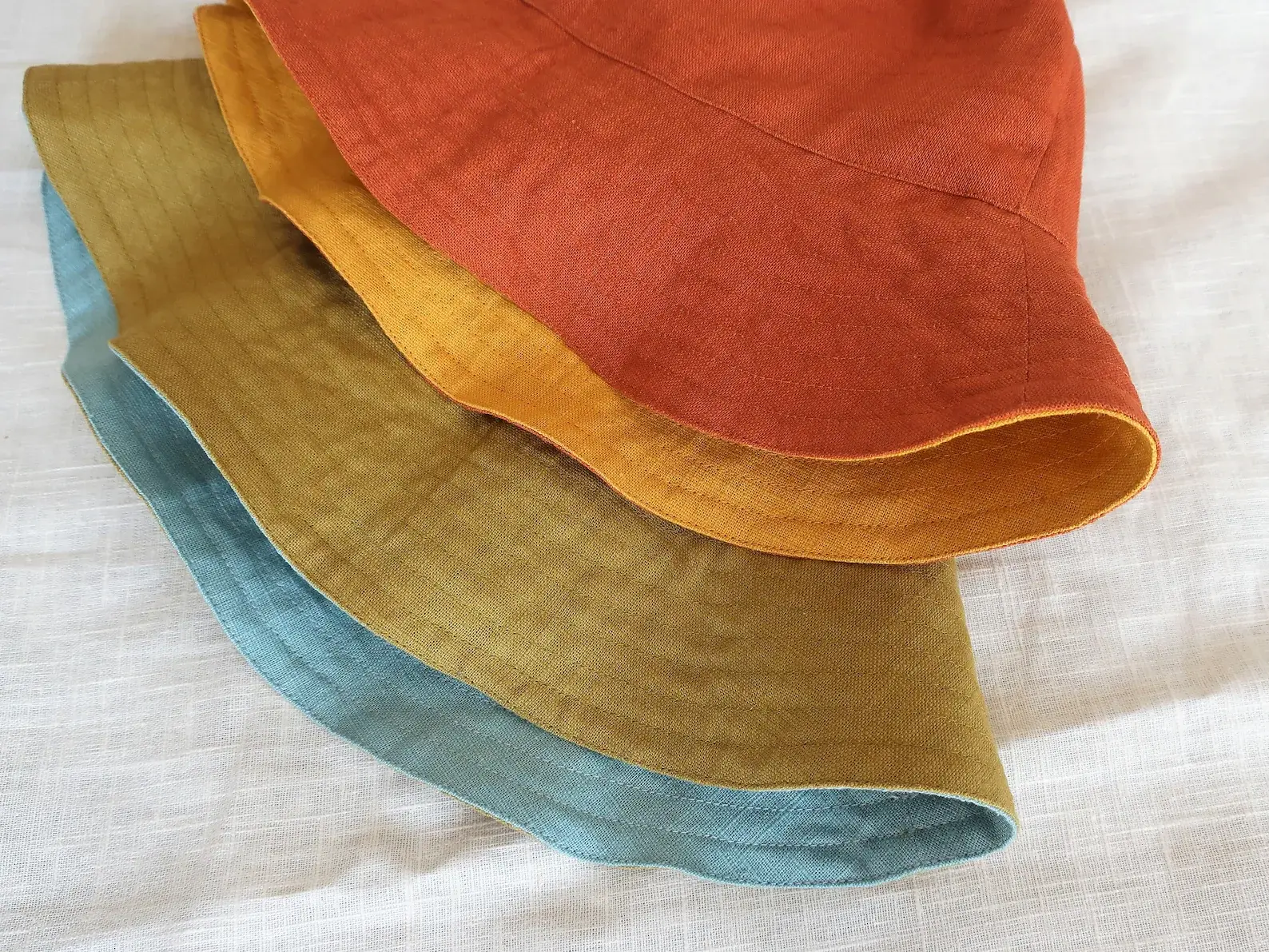 Reversible Linen Bucket Hat by Maaristore 