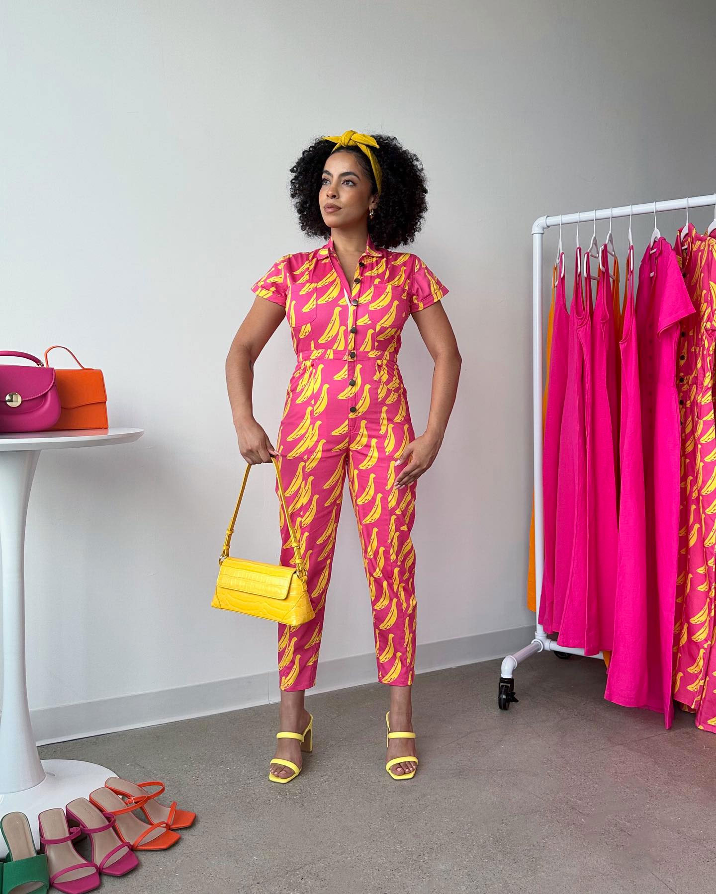 Colorful banana jumpsuit by MIXED