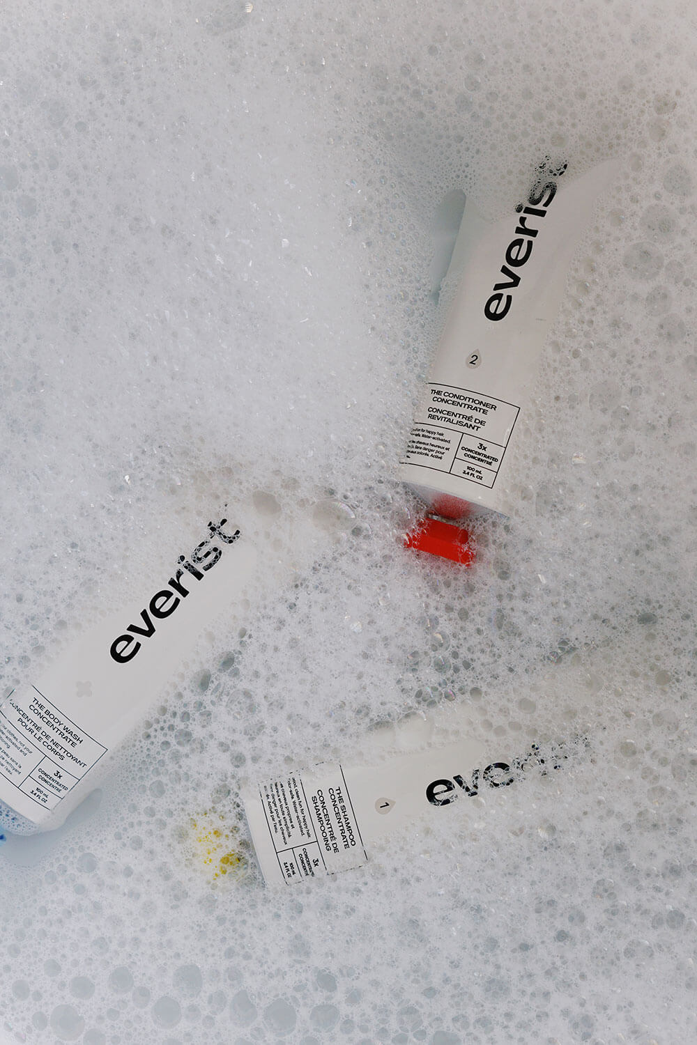 everist review of waterless shampoo concentrate, conditioner and body wash