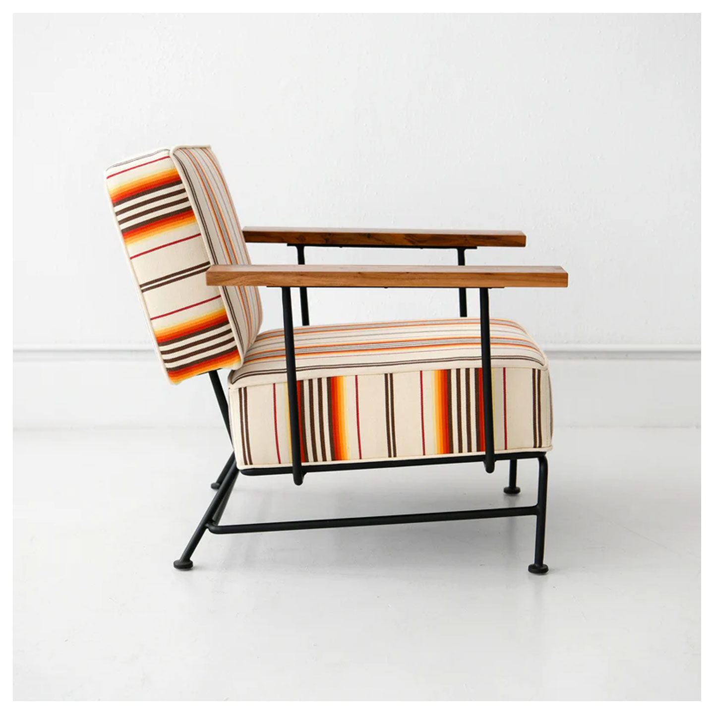 striped handmade chair by Garza Marfa