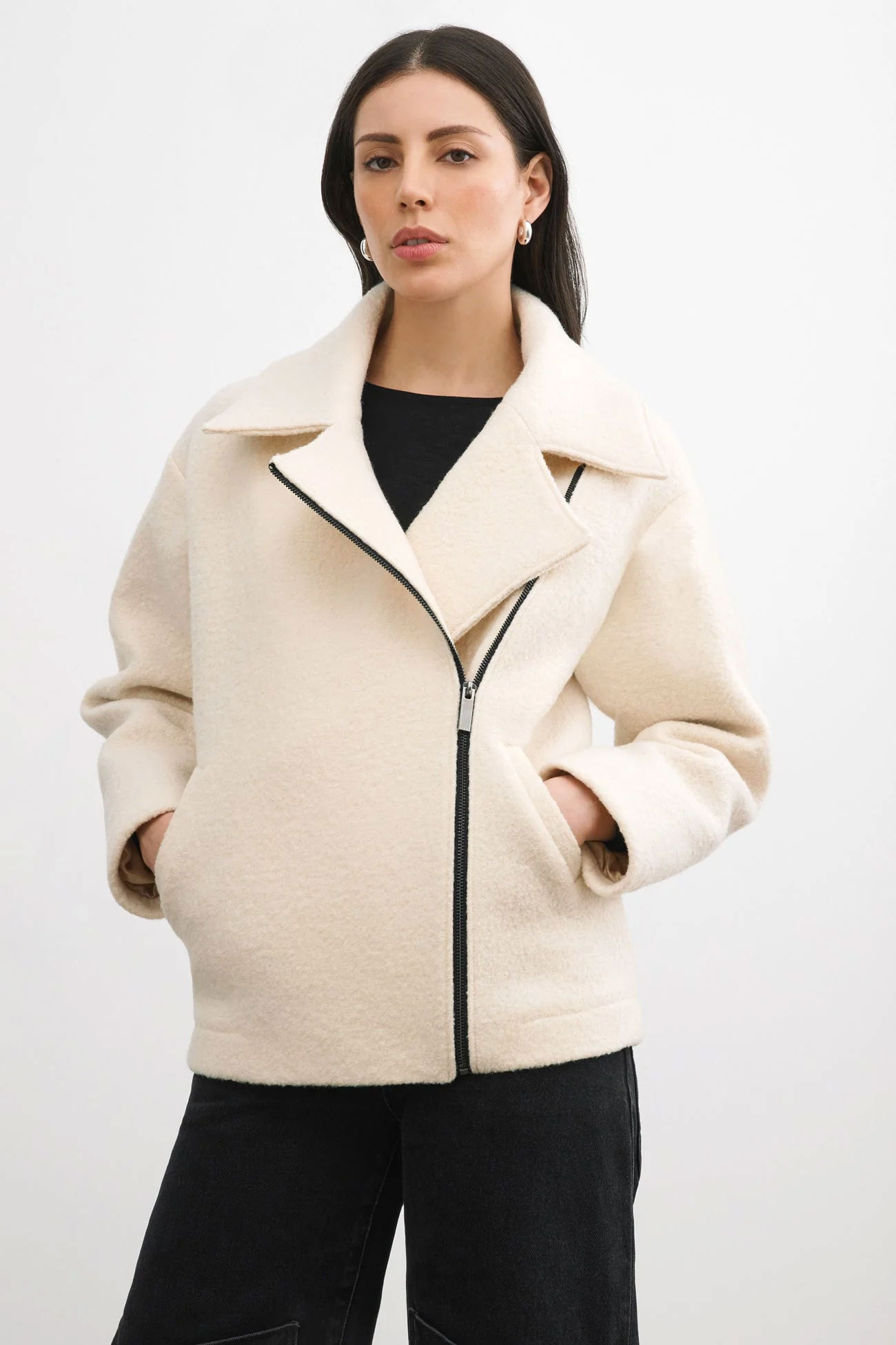 Marcella New York cream wool coat - sustainable brands like Zara
