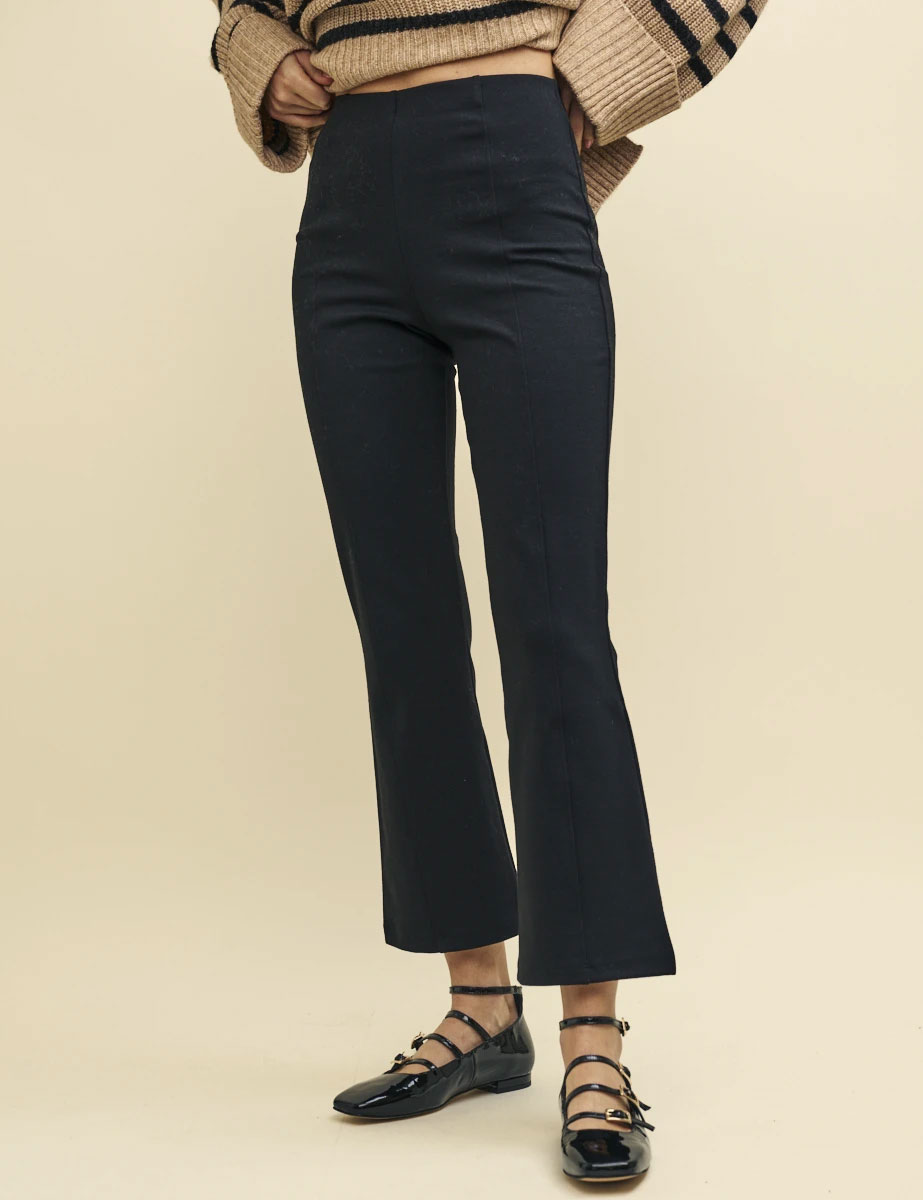 black flare crop pant from ethical fashion brand nobody's child