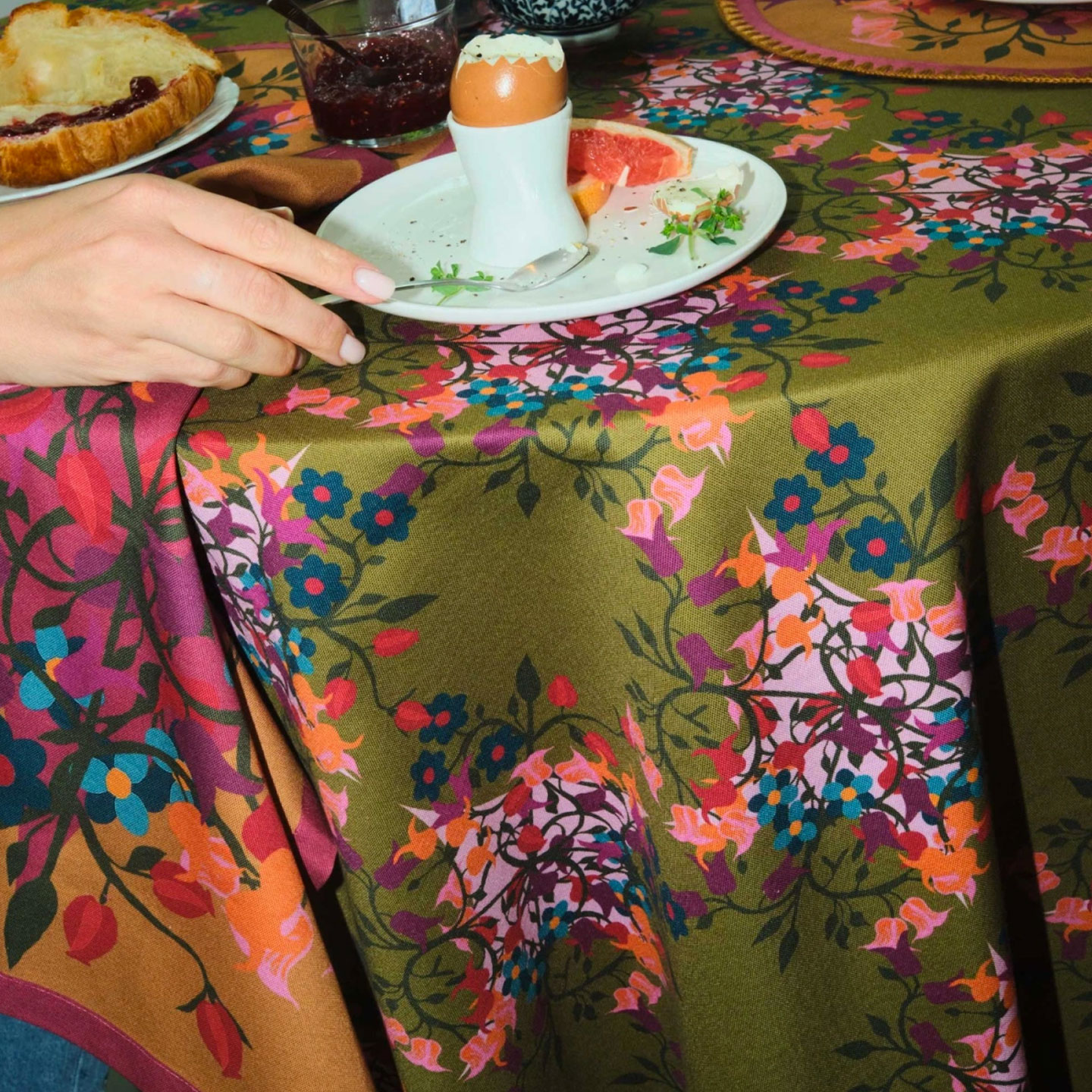 maximalist floral table cloth by sophie williamson design