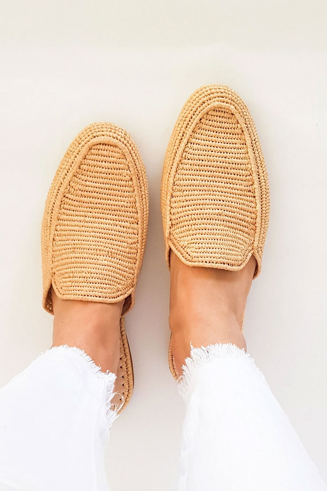 Raffia summer slides from 1000souls, another Moroccan footwear brand