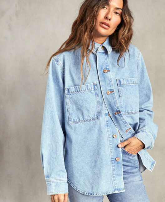 Outerknown the canyon shirt jacket in denim