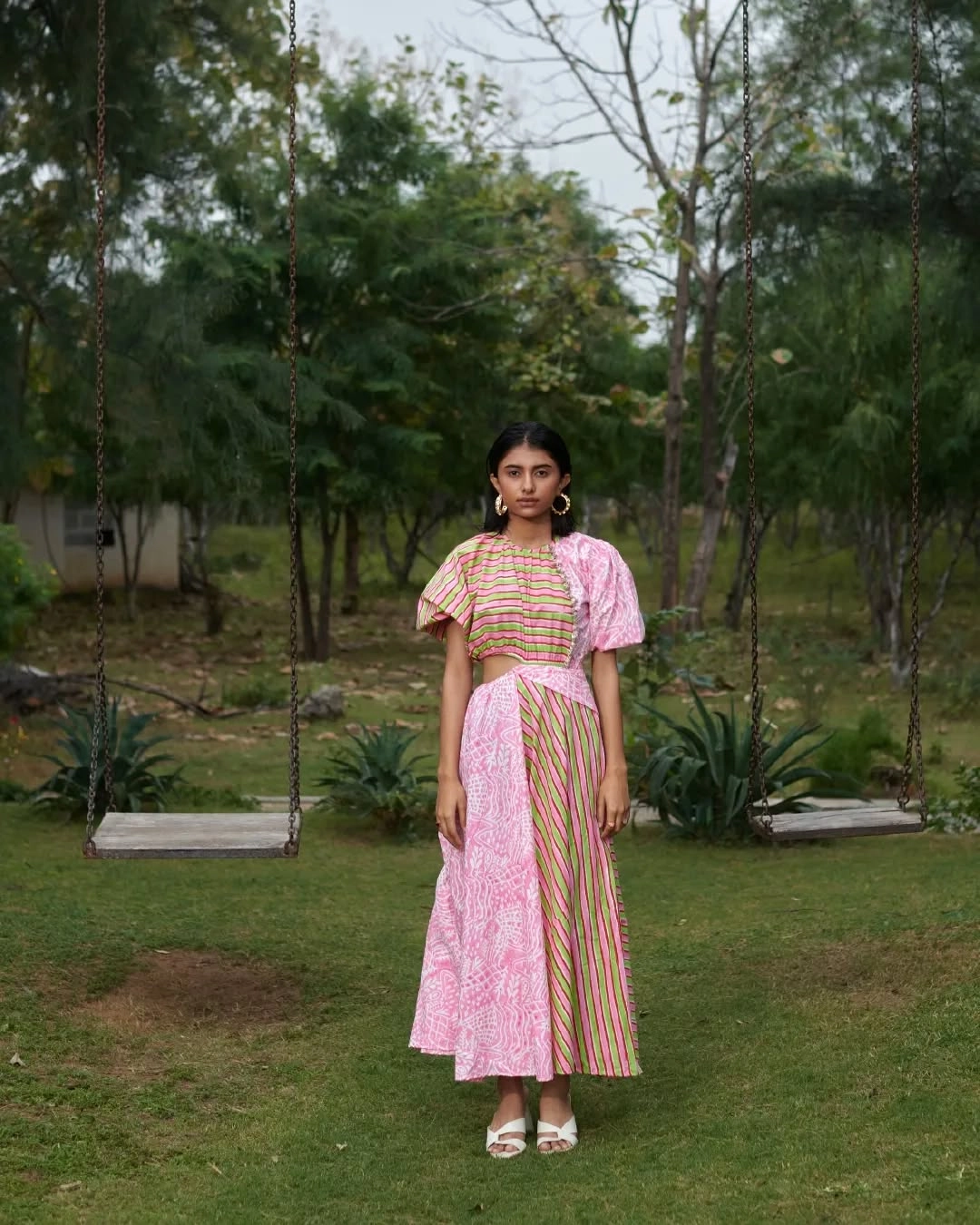 pink ethically made dress by ikkivi