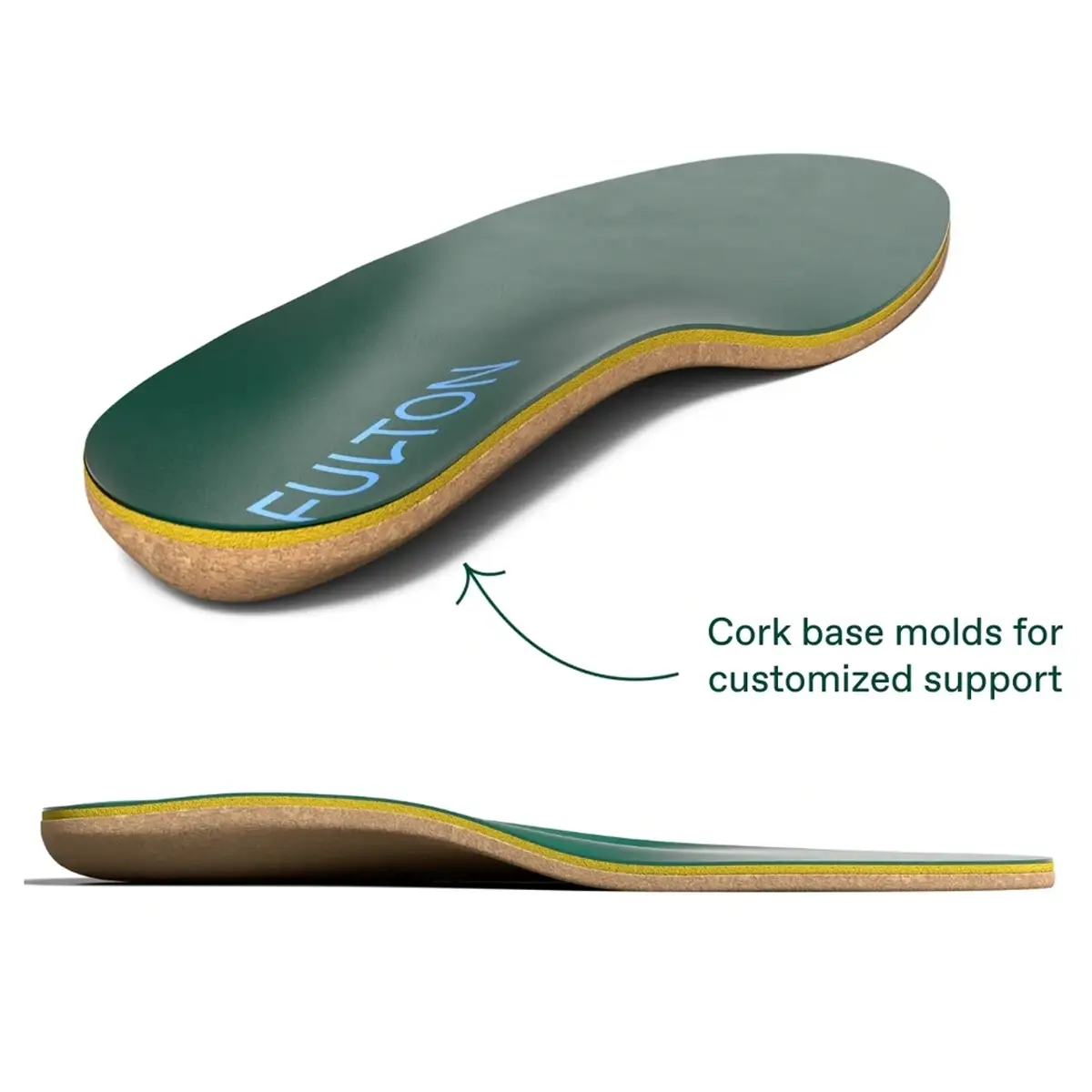 the cork base molds for fulton insoles