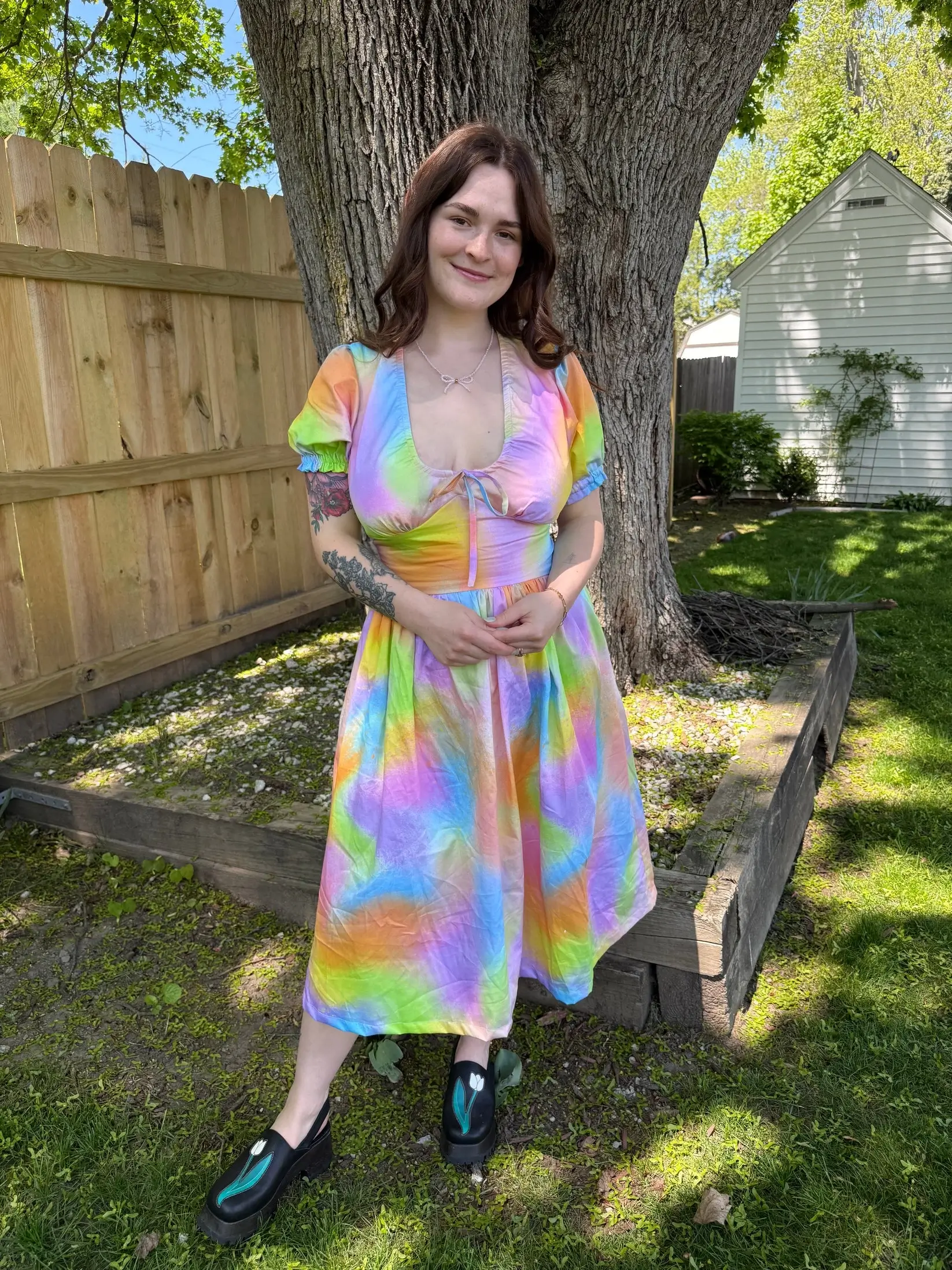 rainbow dress by isabella eve apparel custom colorful clothing