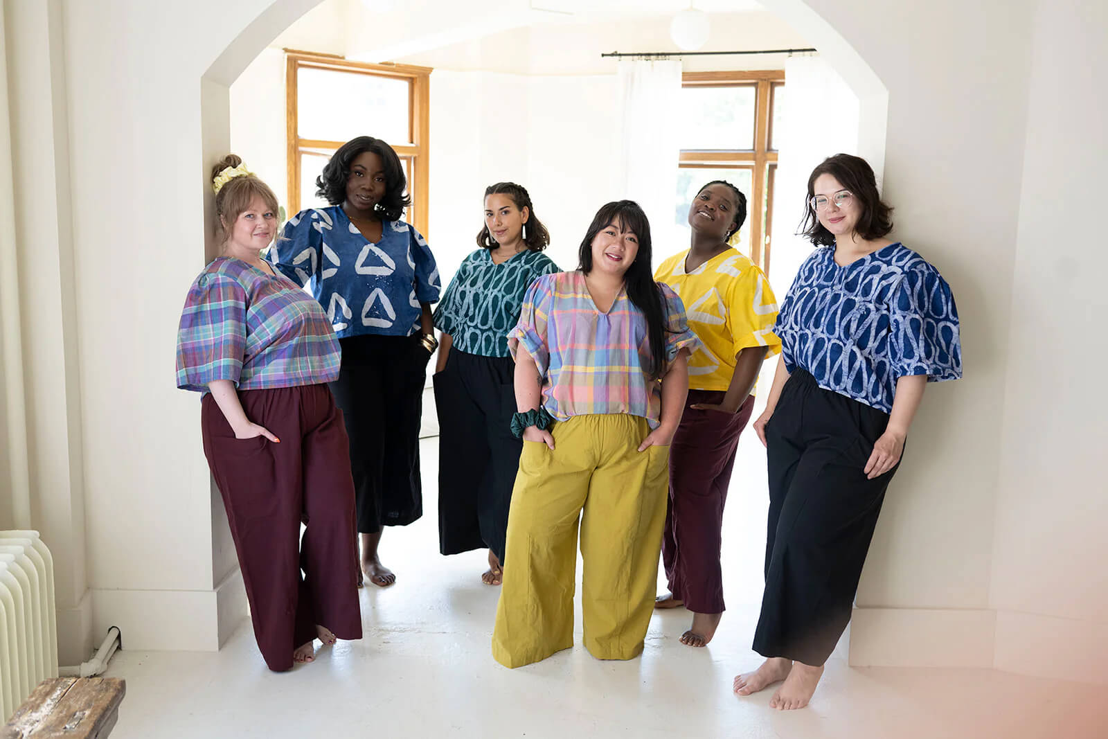 women wearing colorful clothing by size inclusive slow fashion brand Oge Ajibe