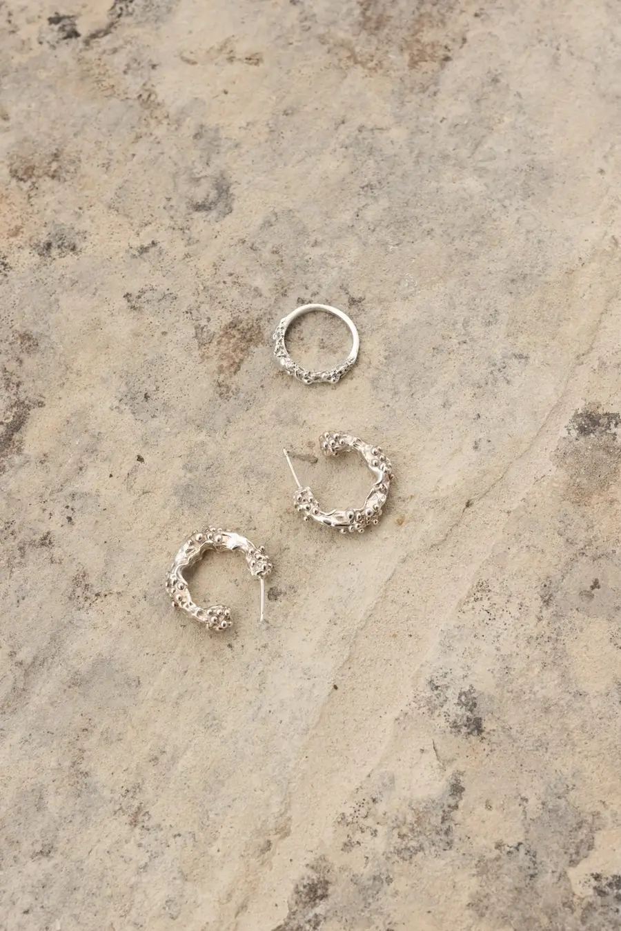 sustainable fine jewelry collection of earrings and rings by keyna jewellery