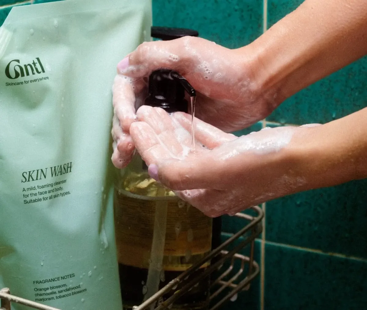 skinimalism brand gntl refillable pouch