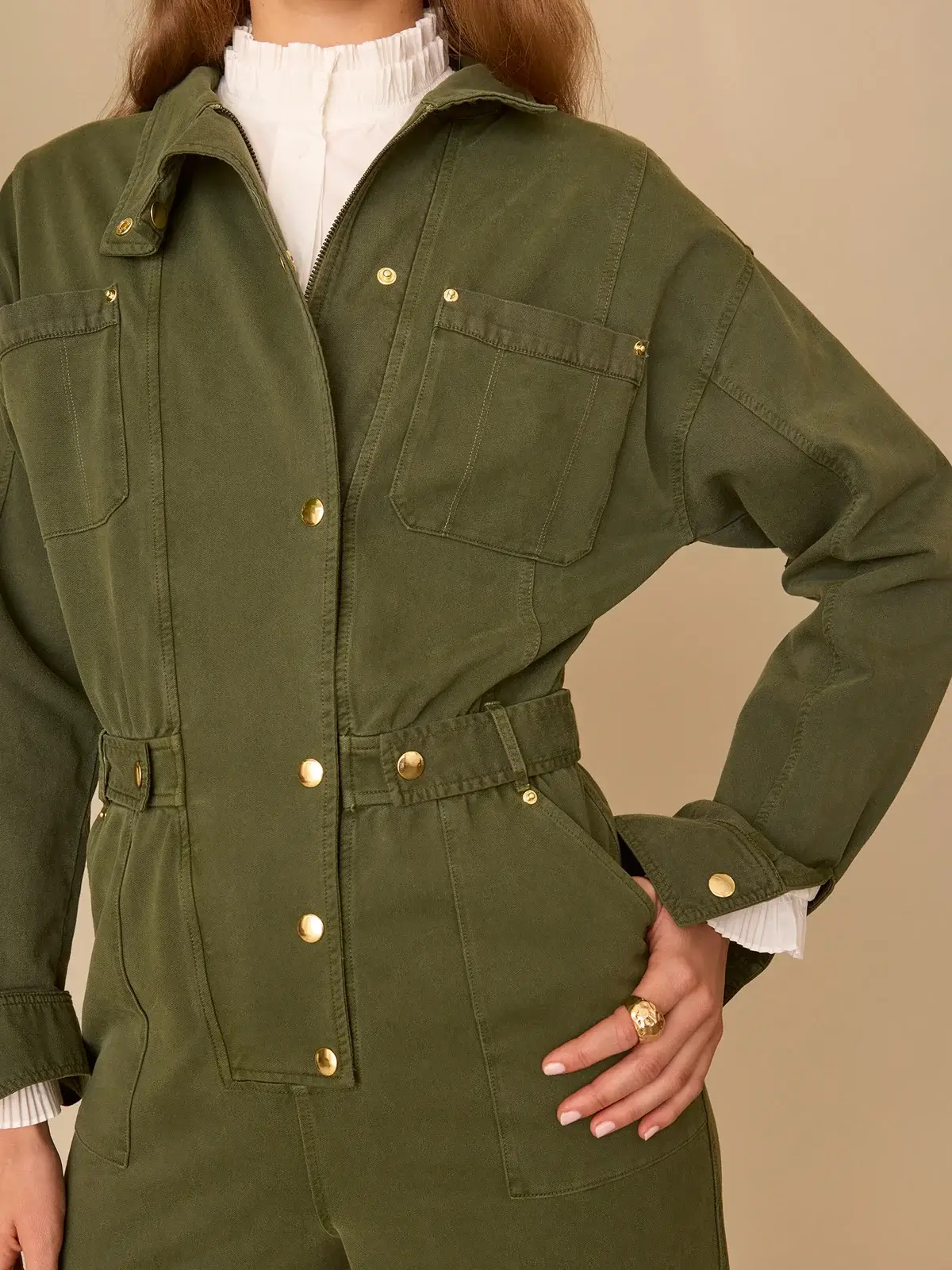 Grey State Apparel's twill jumpsuit