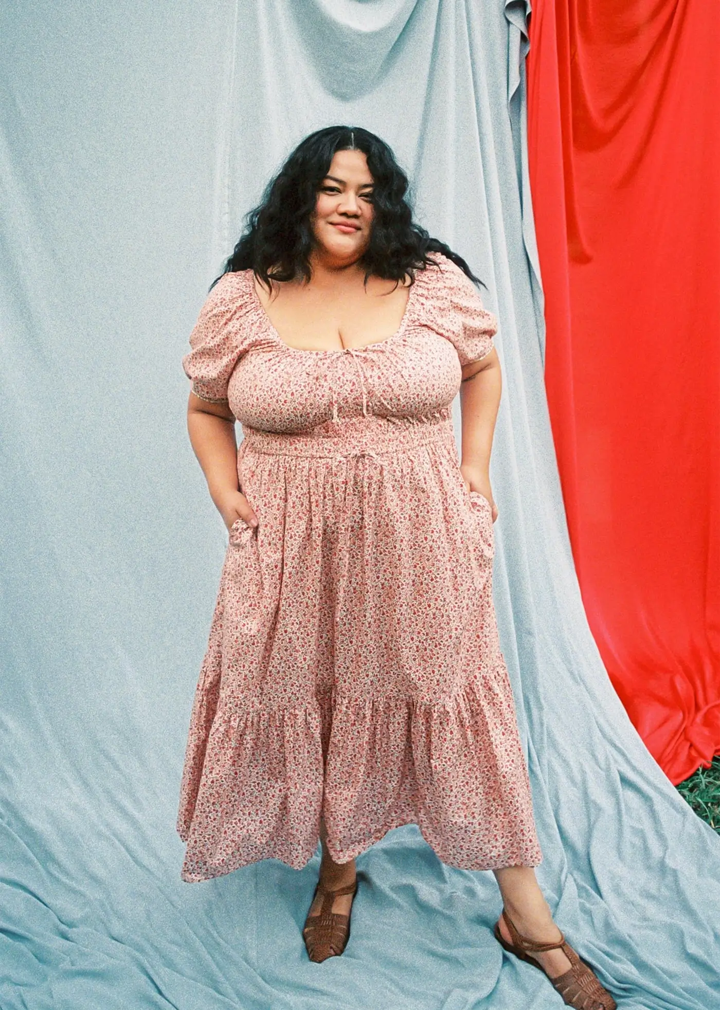 Red Floral The Brynne Dress Extended Christy Dawn