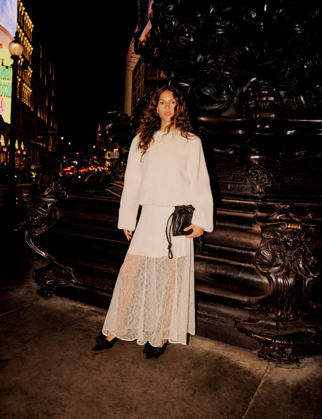 white skirt outfit from nobody's child ethically made clothing