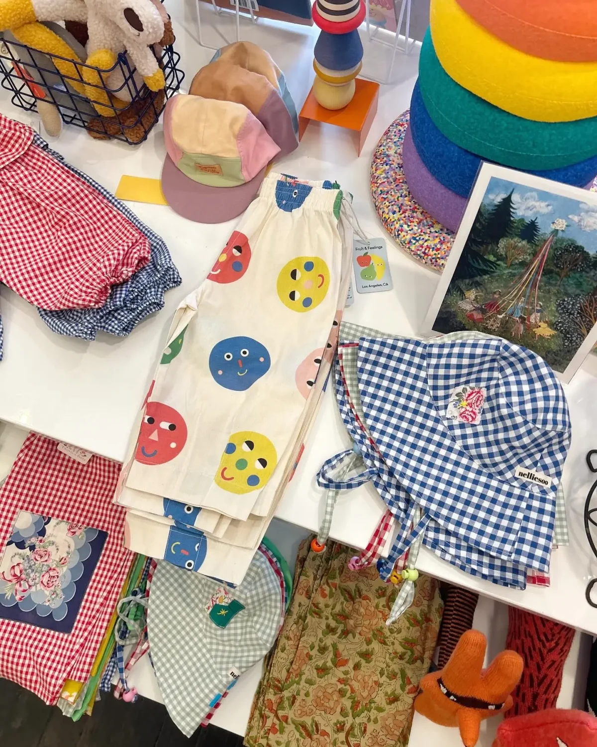 Colorful childrens clothes and toys from Thistle & Poppy Seattle WA