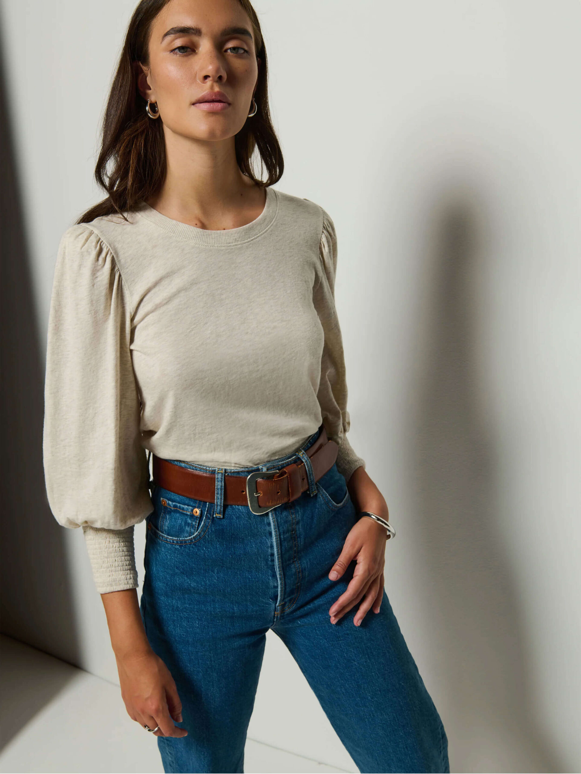 organic cotton long sleeve top by nation ltd womens t-shirts