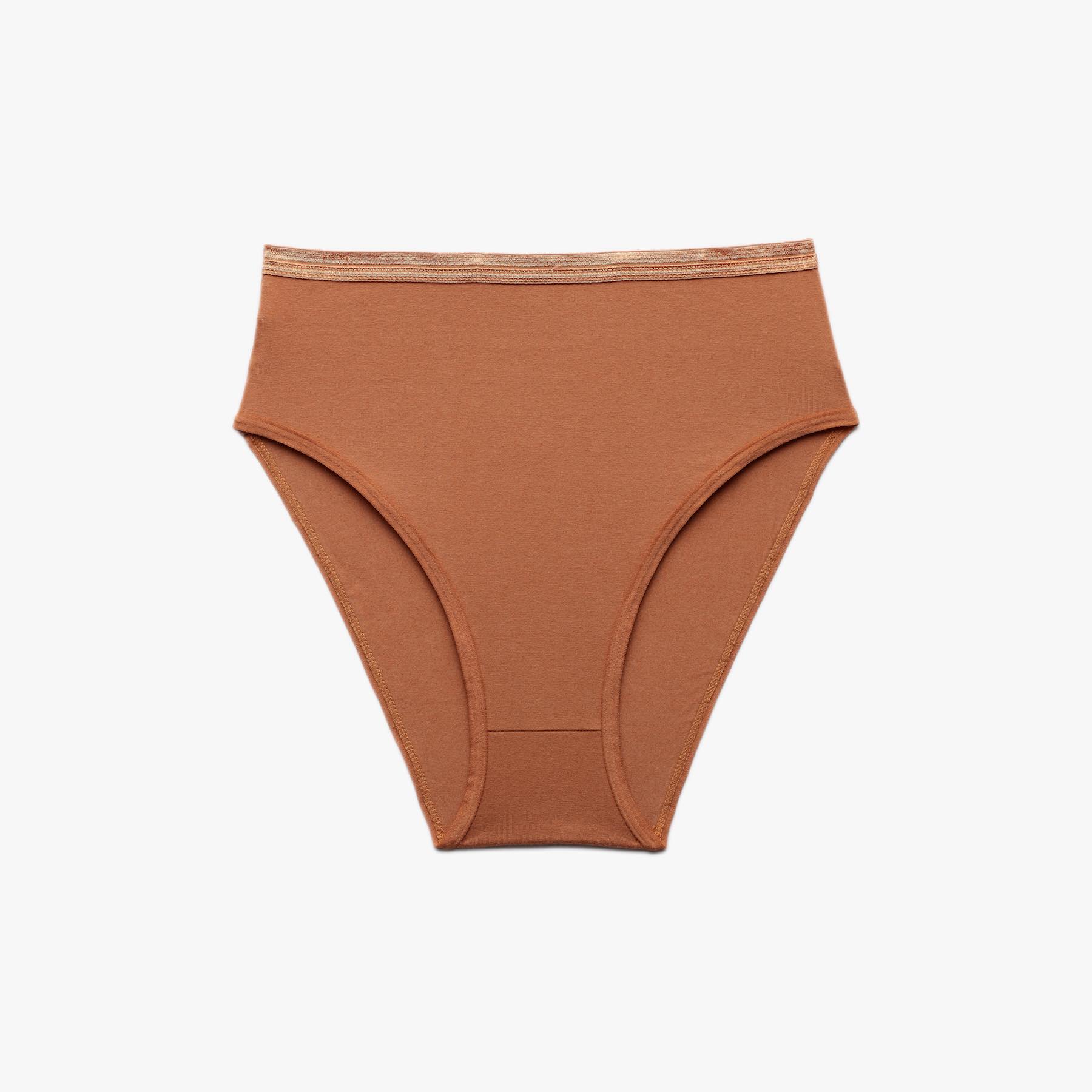subset high rise brief in butterscotch