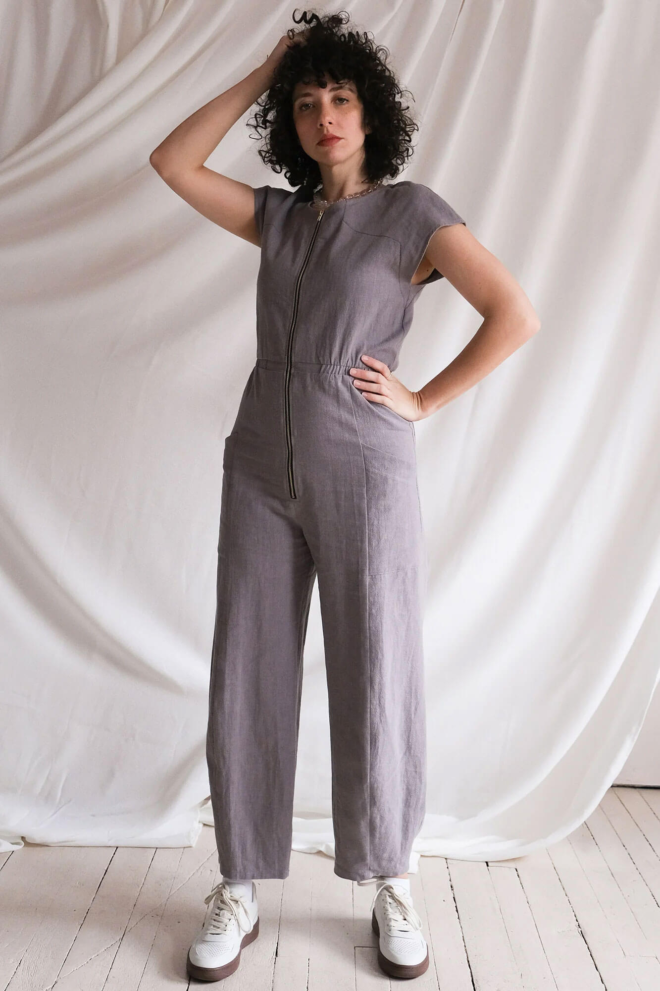 Jennifer Glasglow Design grey women's jumpsuit